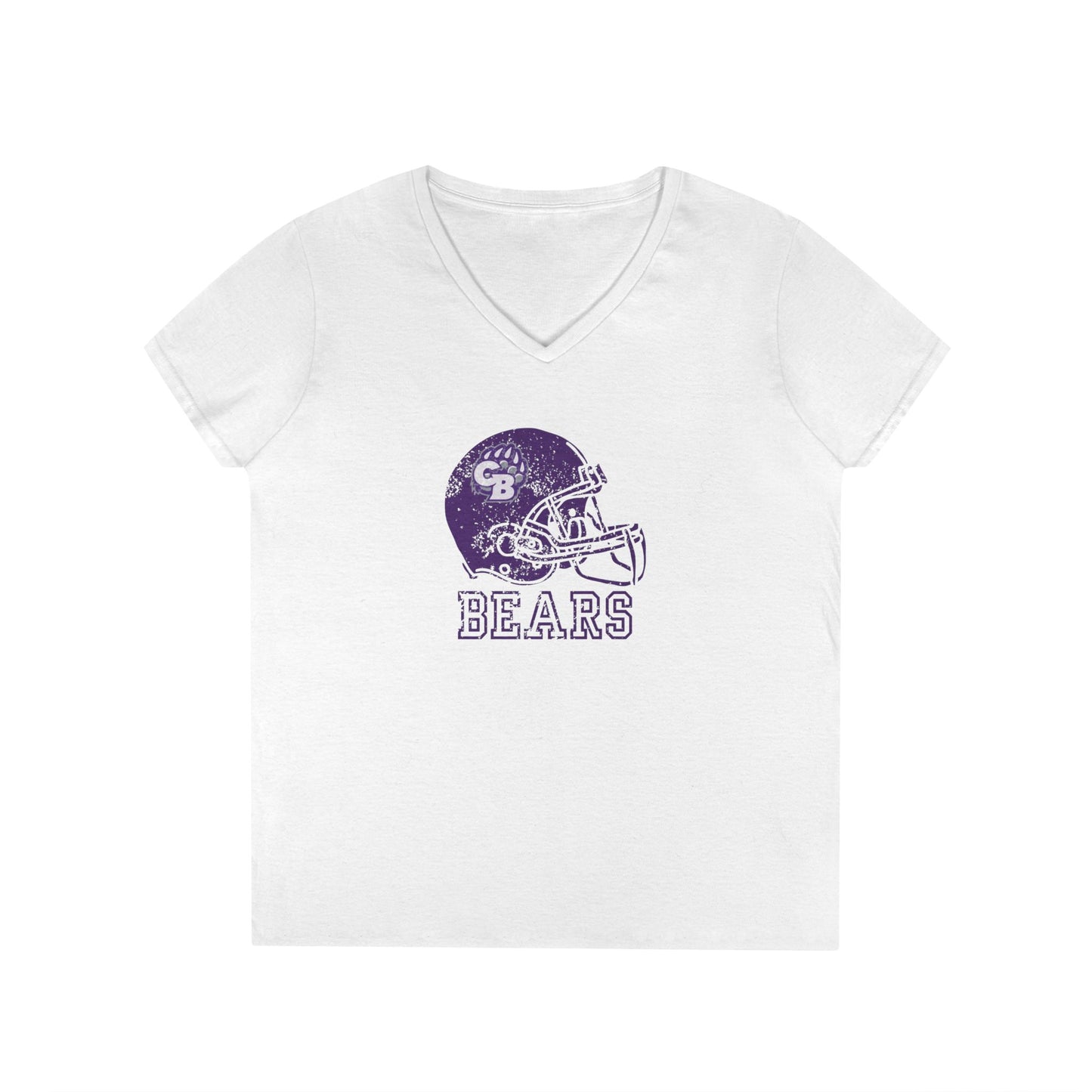 CB Bears Helmet Ladies' V-Neck T-Shirt