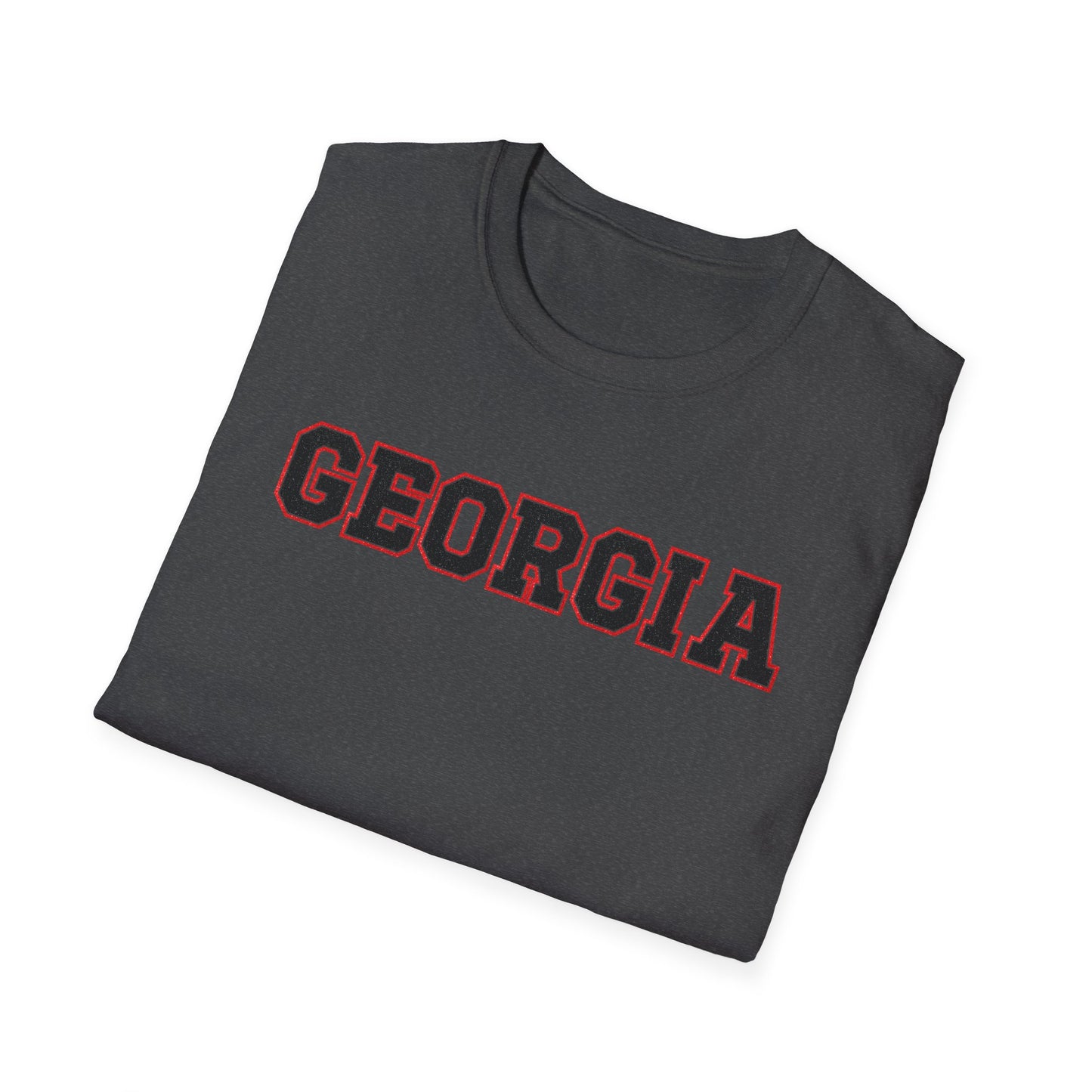 Glittery Black Georgia Softstyle T-Shirt