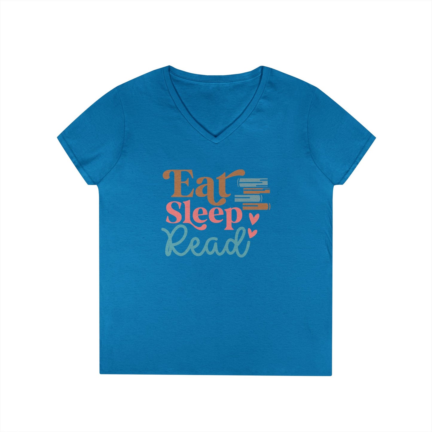 Eat Sleep Read Women's V-Neck T-Shirt