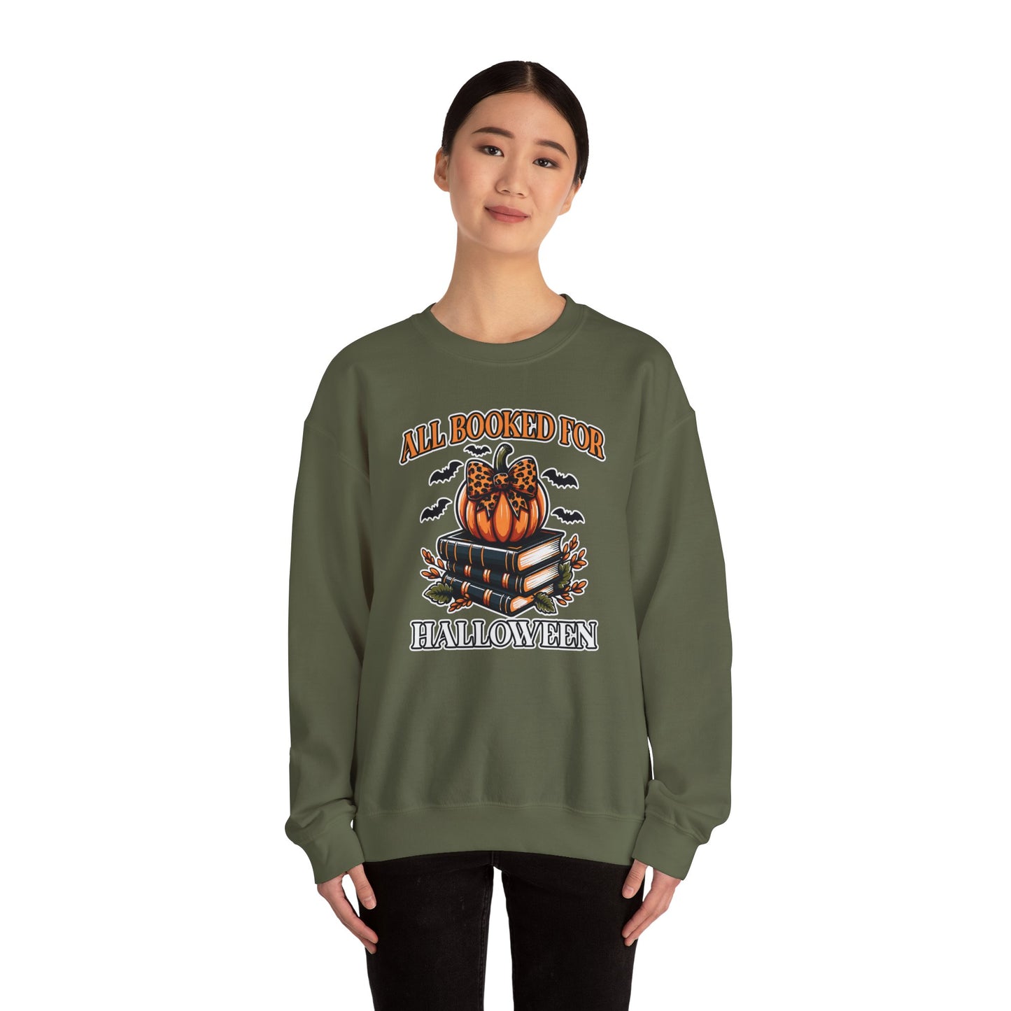 All Booked For Halloween Crewneck Sweatshirt