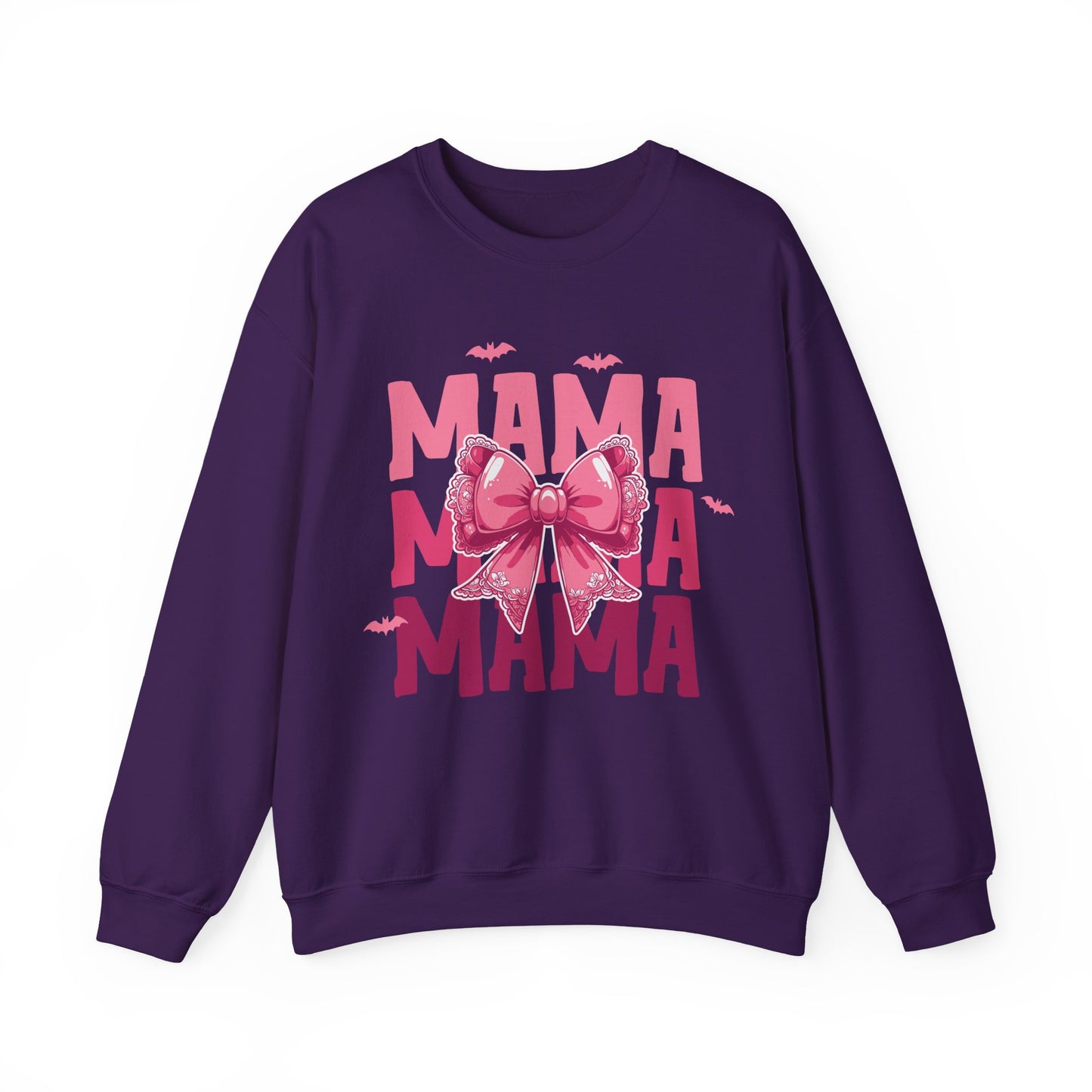 Halloween Mama With Bow Crewneck Sweatshirt