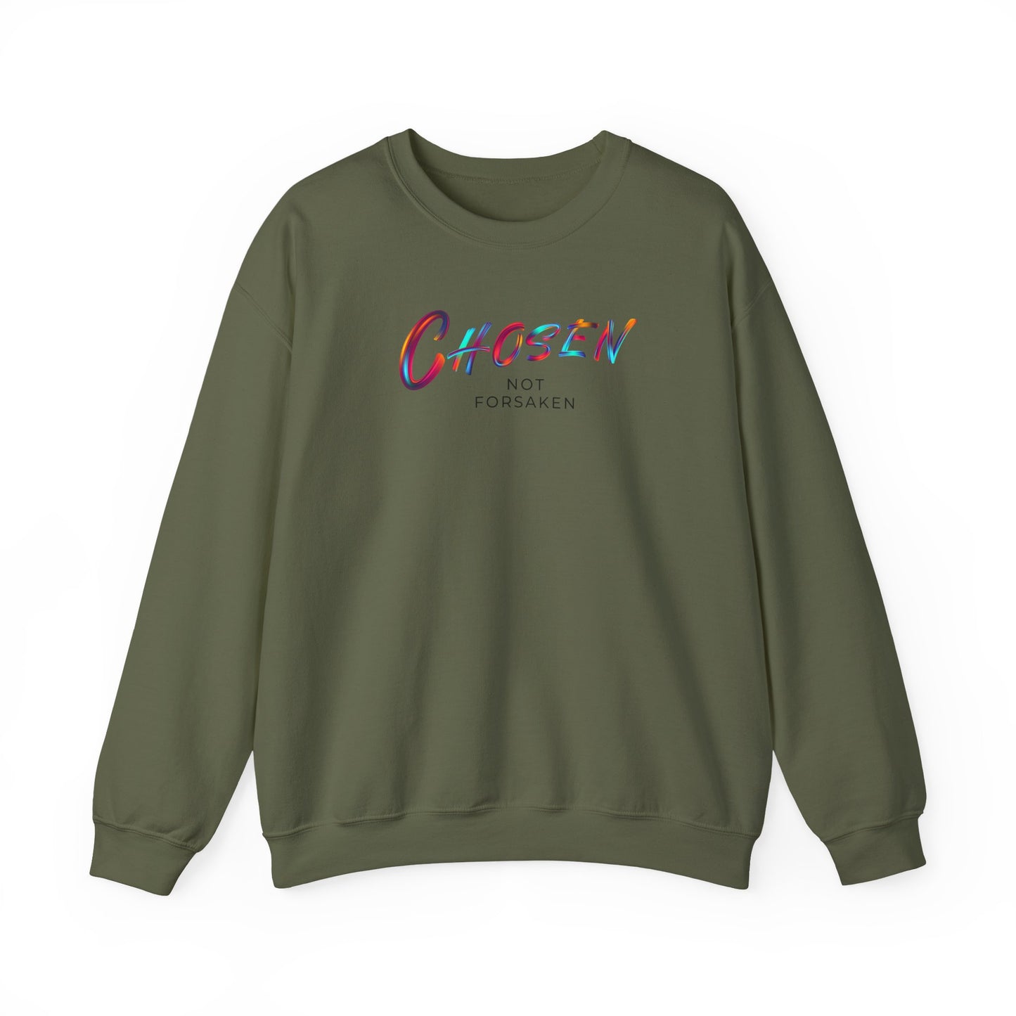 Chosen Not Forsaken Sweatshirt, Inspirational Crewneck, Faith-Based Apparel, Comfortable Unisex Sweatshirt, Perfect Gift for Believers
