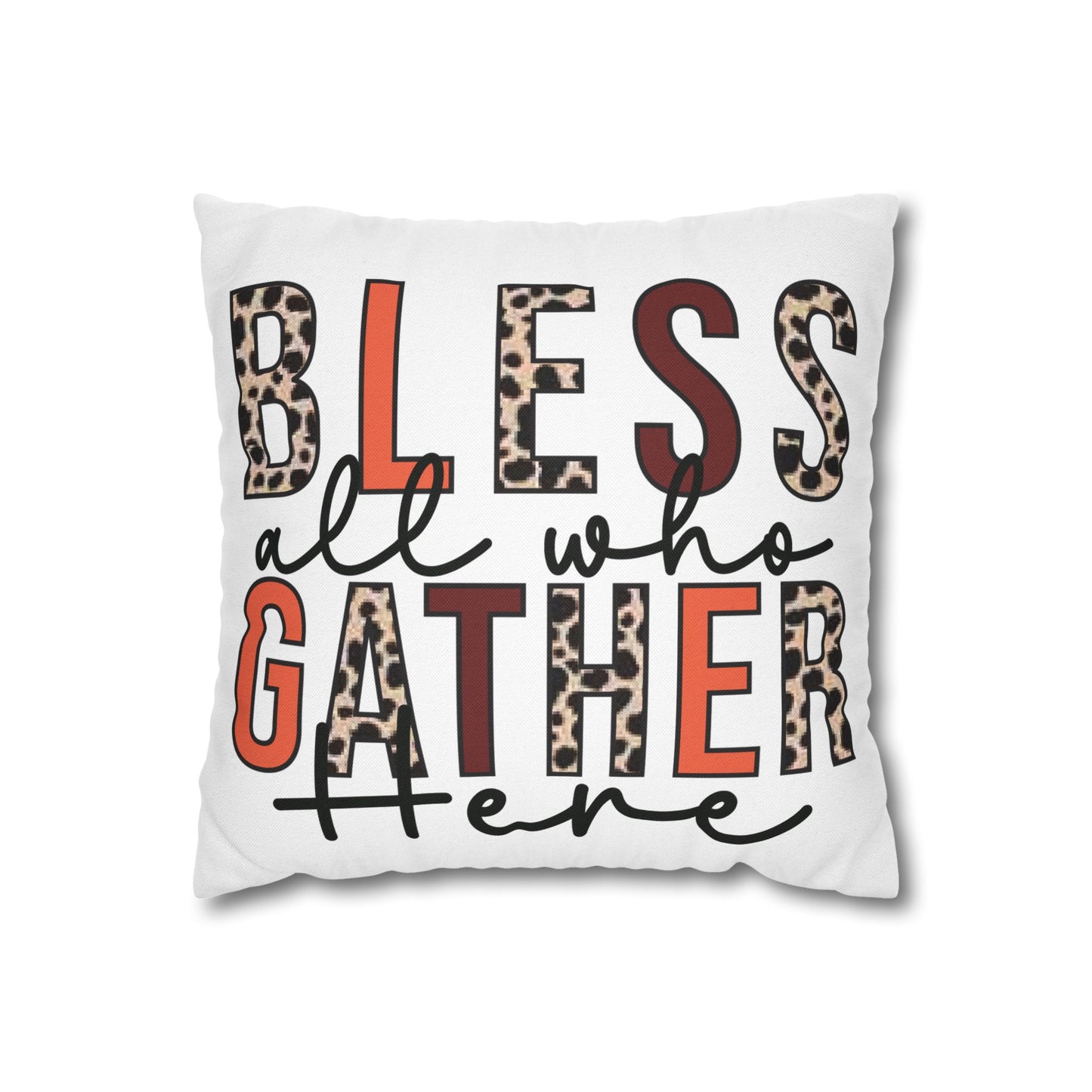 Double Sided Fall/ Thanksgiving Decorative Pillowcase