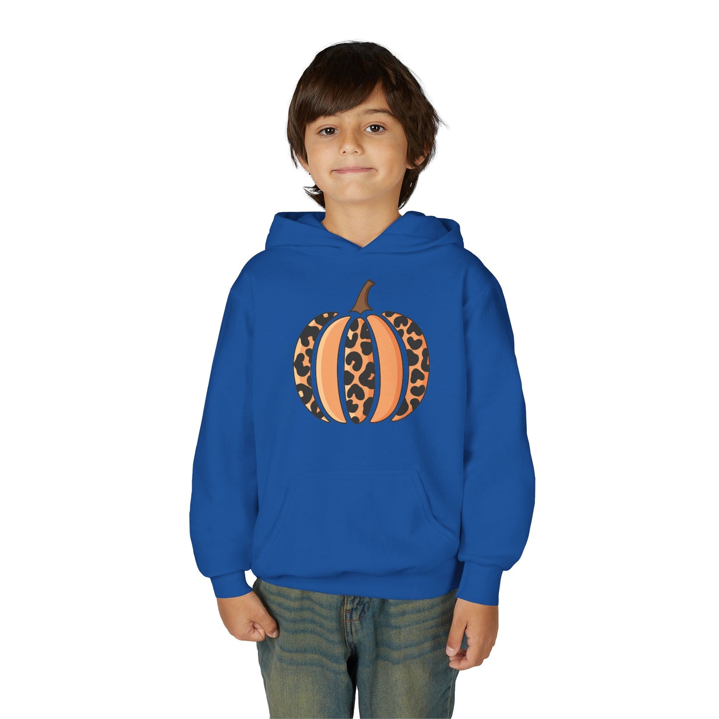 Leopard Print Pumpkin Youth Hoodie