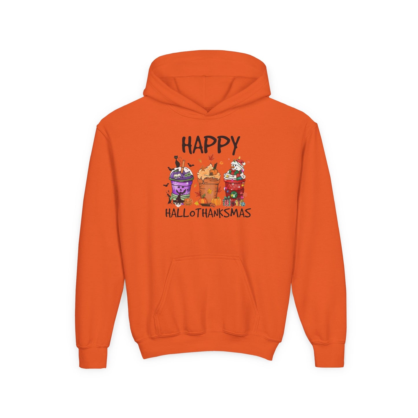Happy Hallothanksmas Drinks Youth Hoodie