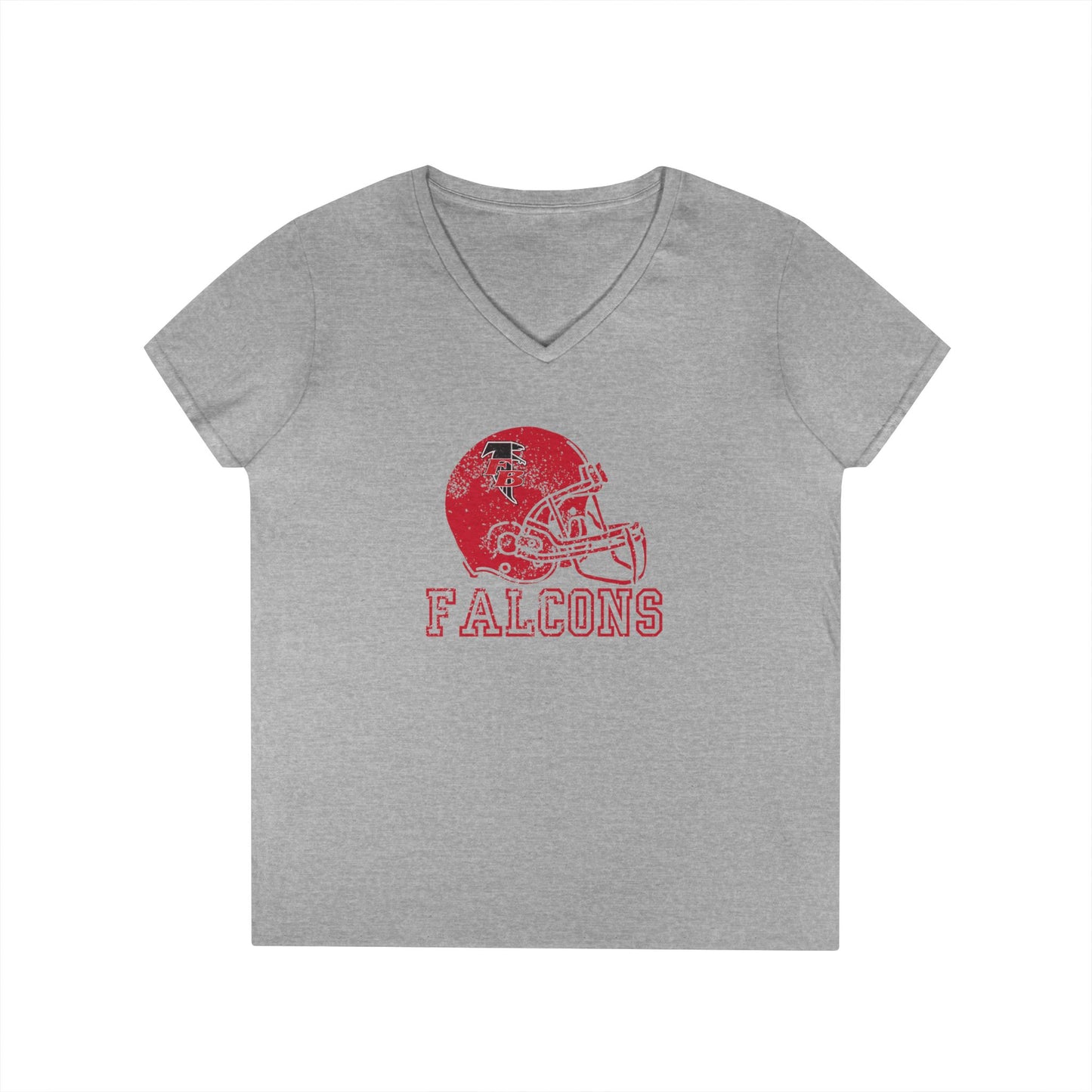 FB Falcons Helmet V-Neck T-Shirt