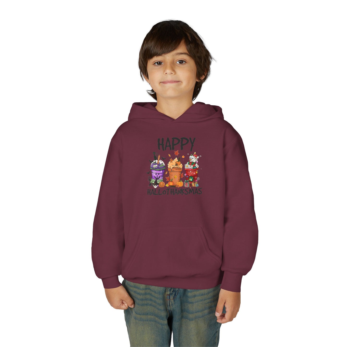 Happy Hallothanksmas Drinks Youth Hoodie