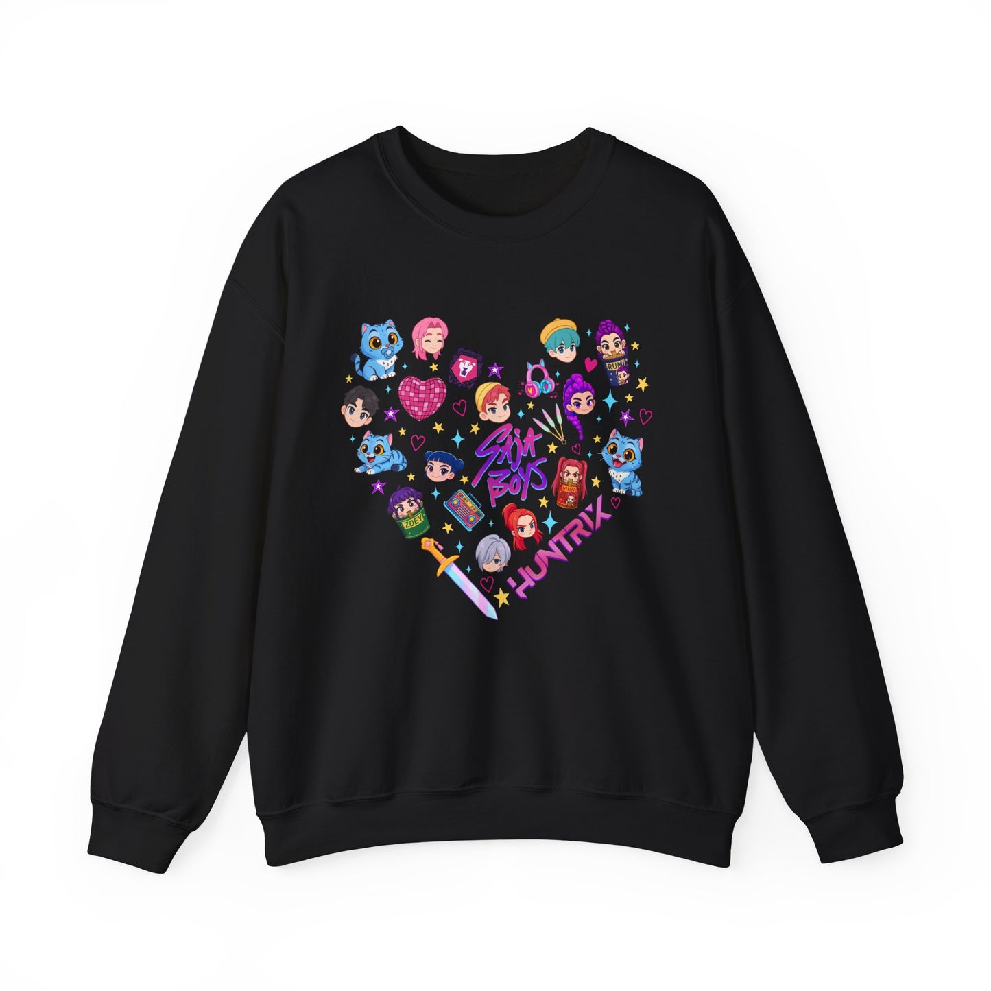 Kpop Character Heart Crewneck Sweatshirt