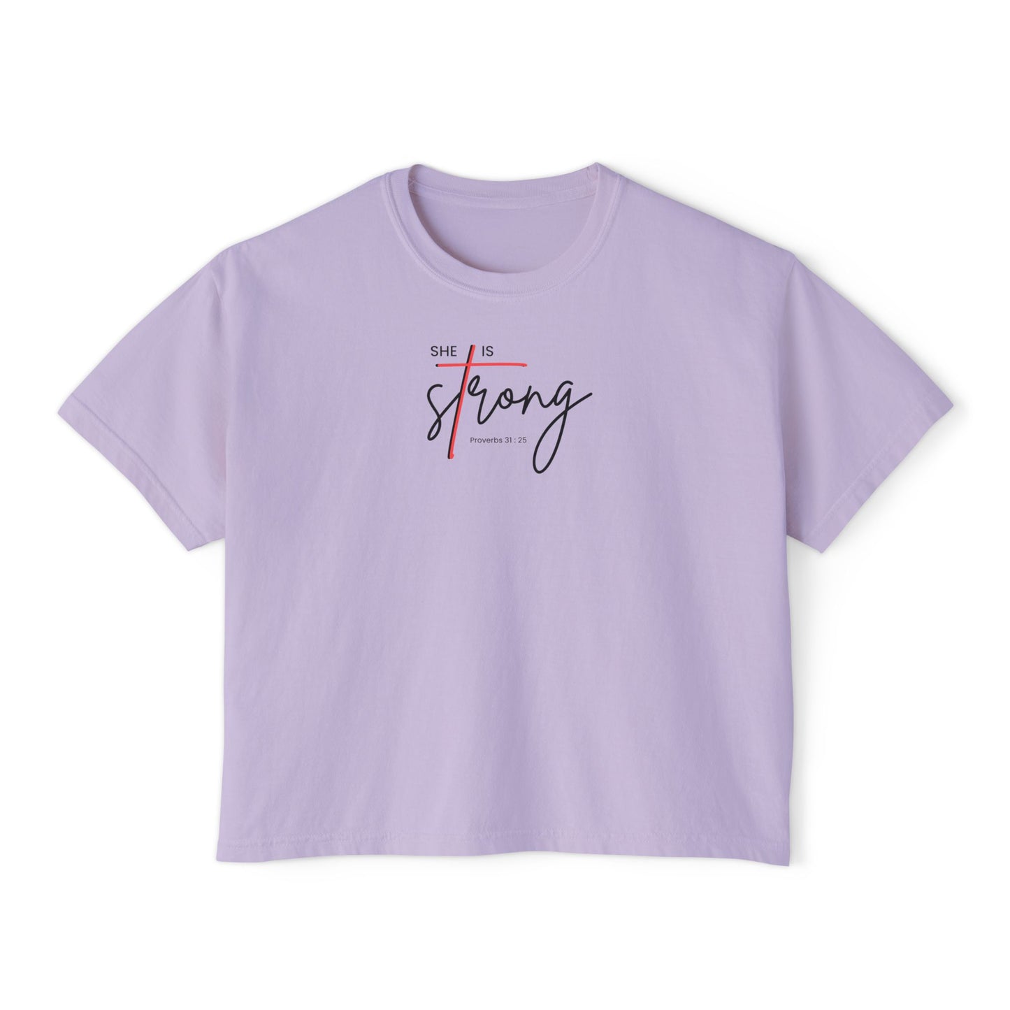 Women's Boxy Tee - She is Strong