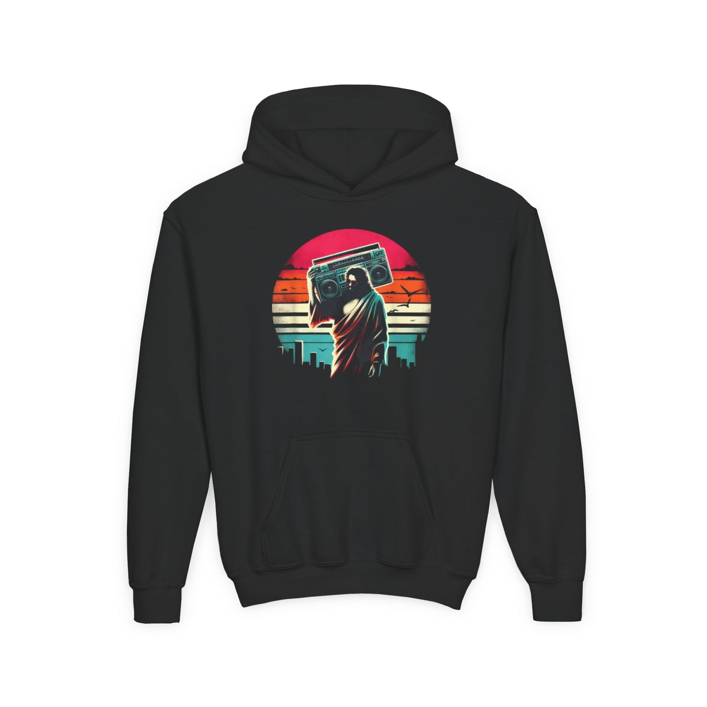 Retro Jesus Vibe Graphic Youth Hoodie