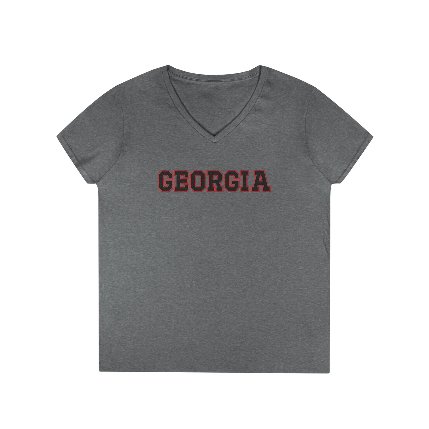 Glittery Black Georgia V-Neck T-Shirt