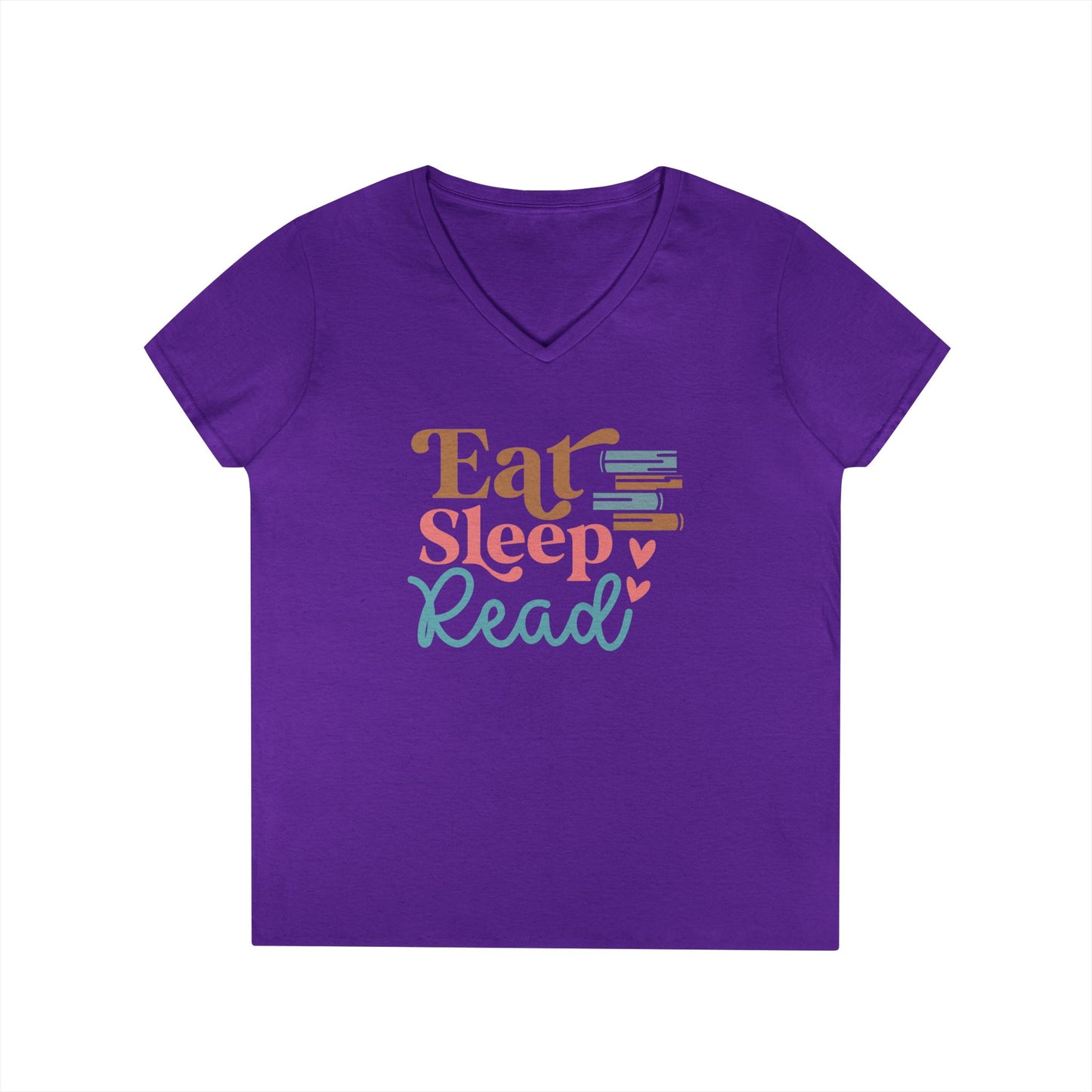 Eat Sleep Read Women's V-Neck T-Shirt