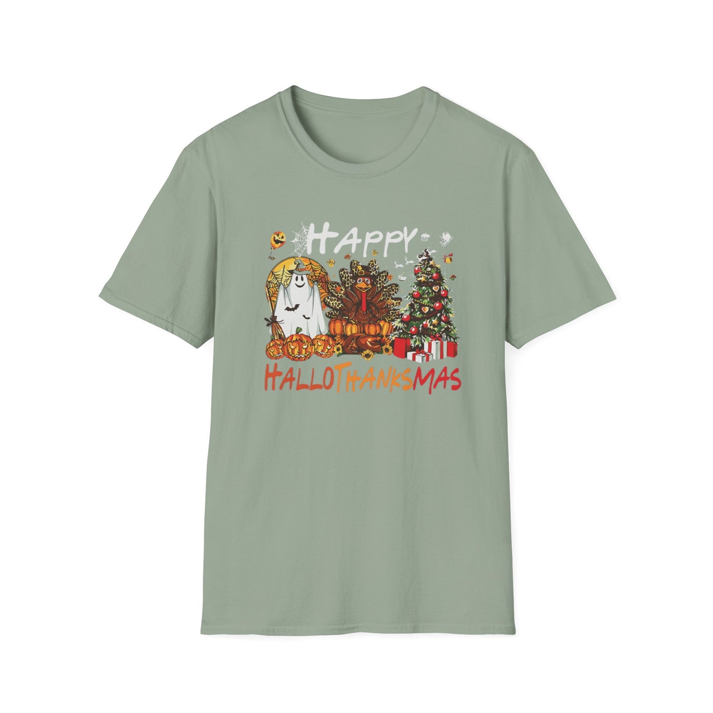 Happy Hallothanksmas Characters Unisex Softstyle T-Shirt