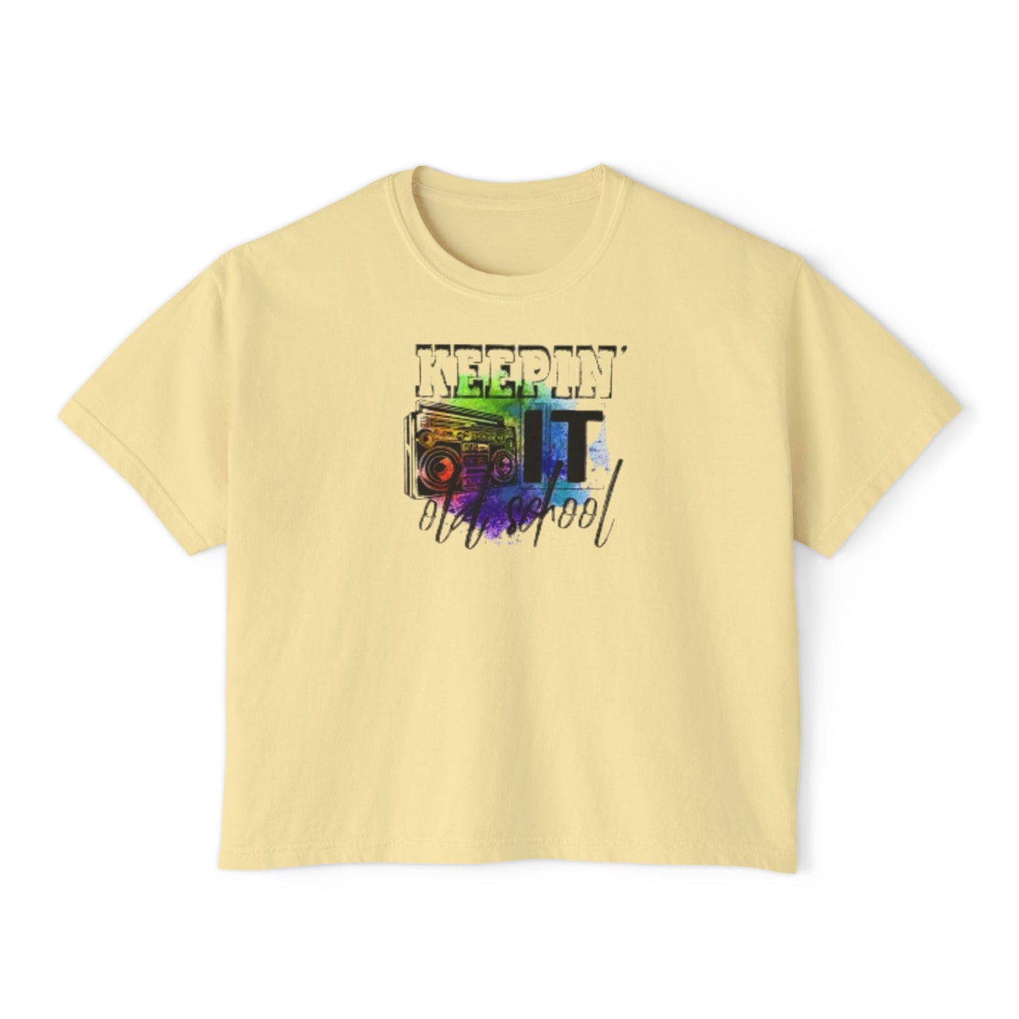 Colorful Boombox Boxy Tee