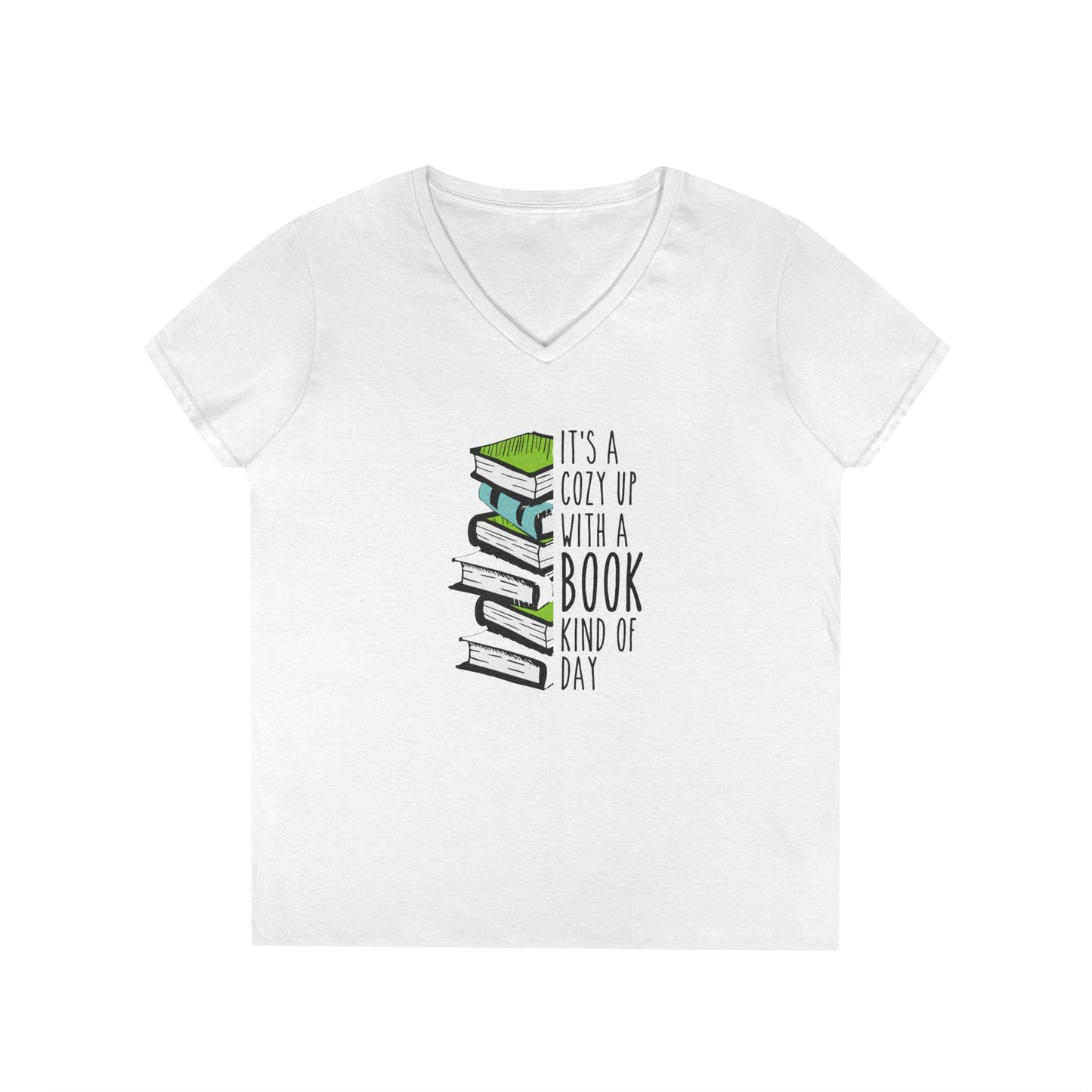 Cuddle Up & Read V-Neck Tee