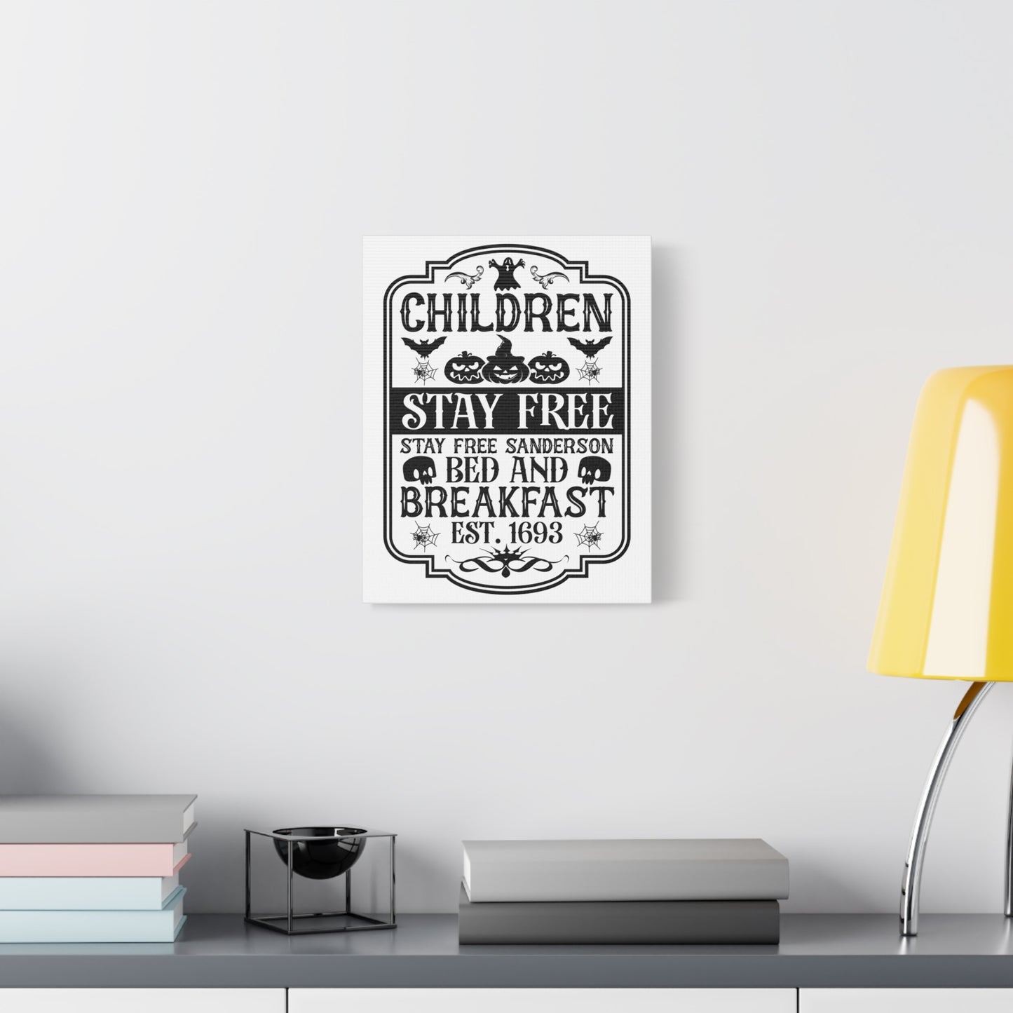 Sanderson Kids Stay Free Canvas Art