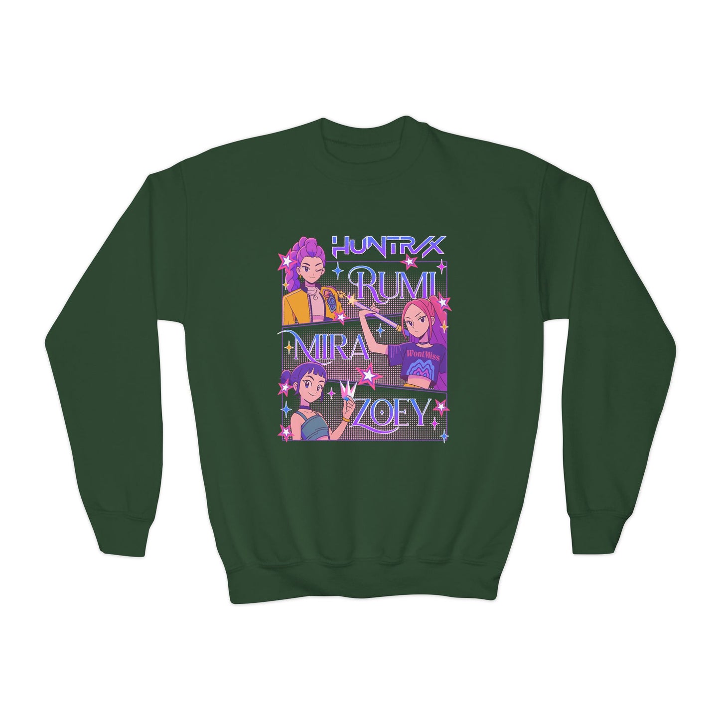 Kpop Huntrix Girls Youth Crewneck Sweatshirt