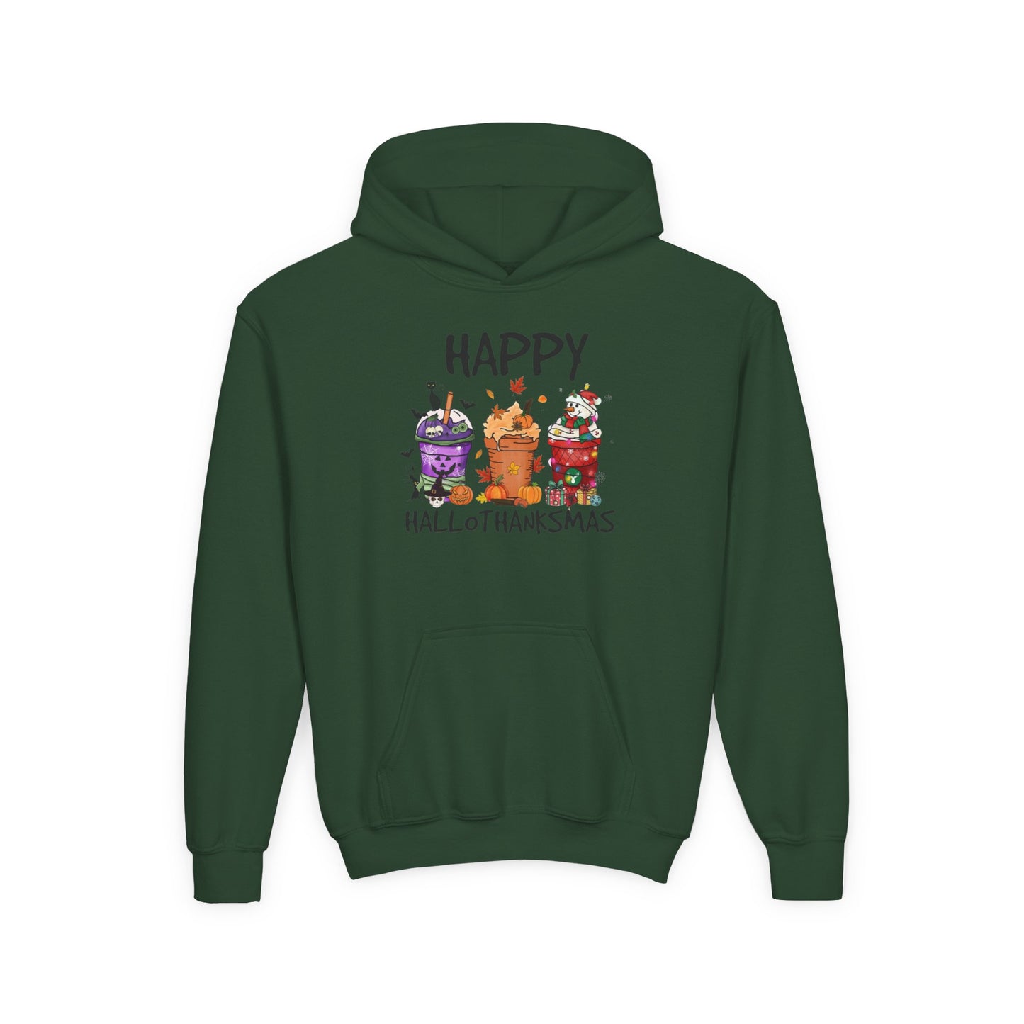 Happy Hallothanksmas Drinks Youth Hoodie