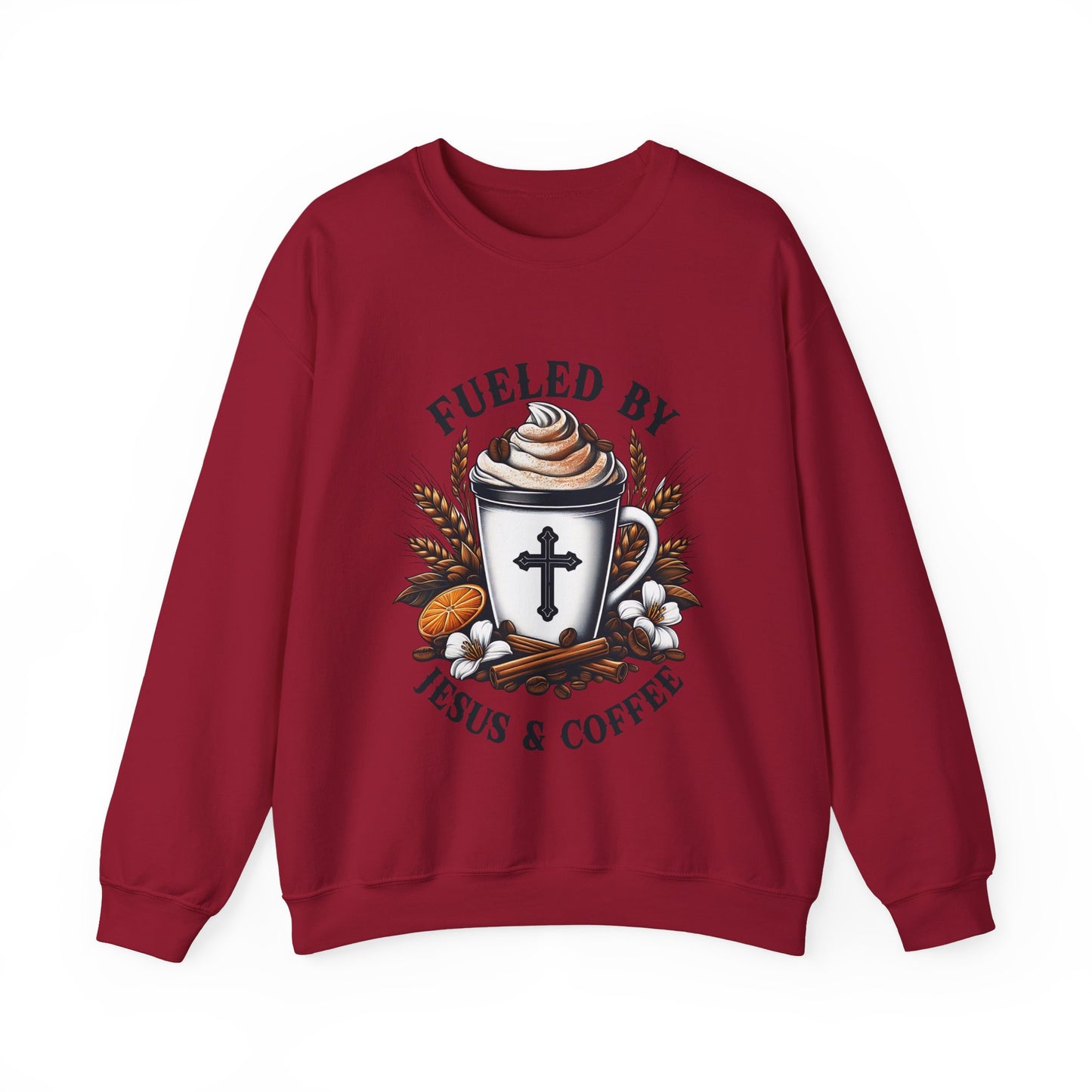 Fueled by Jesus & Coffee Crewneck Sweatshirt