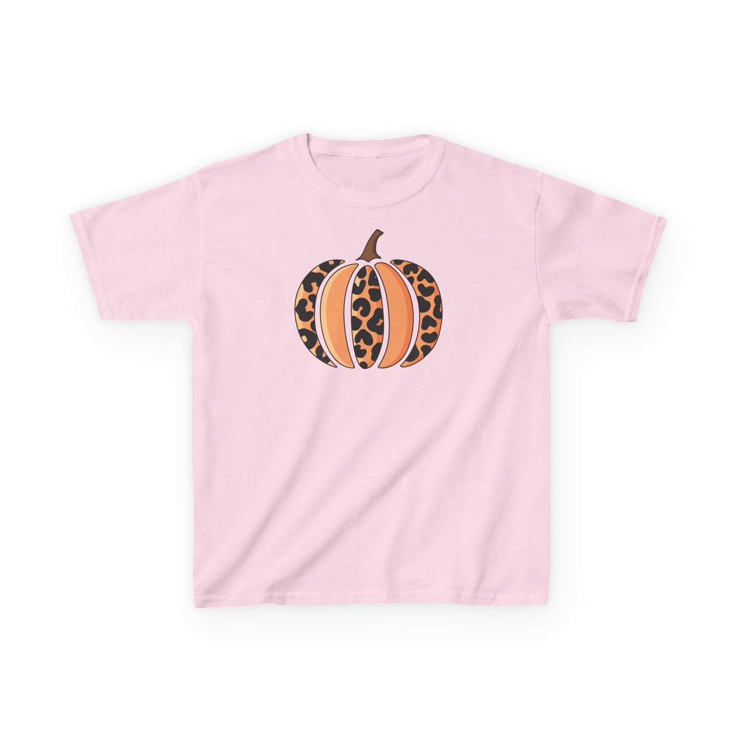 Leopard Print Pumpkin Kids Tee