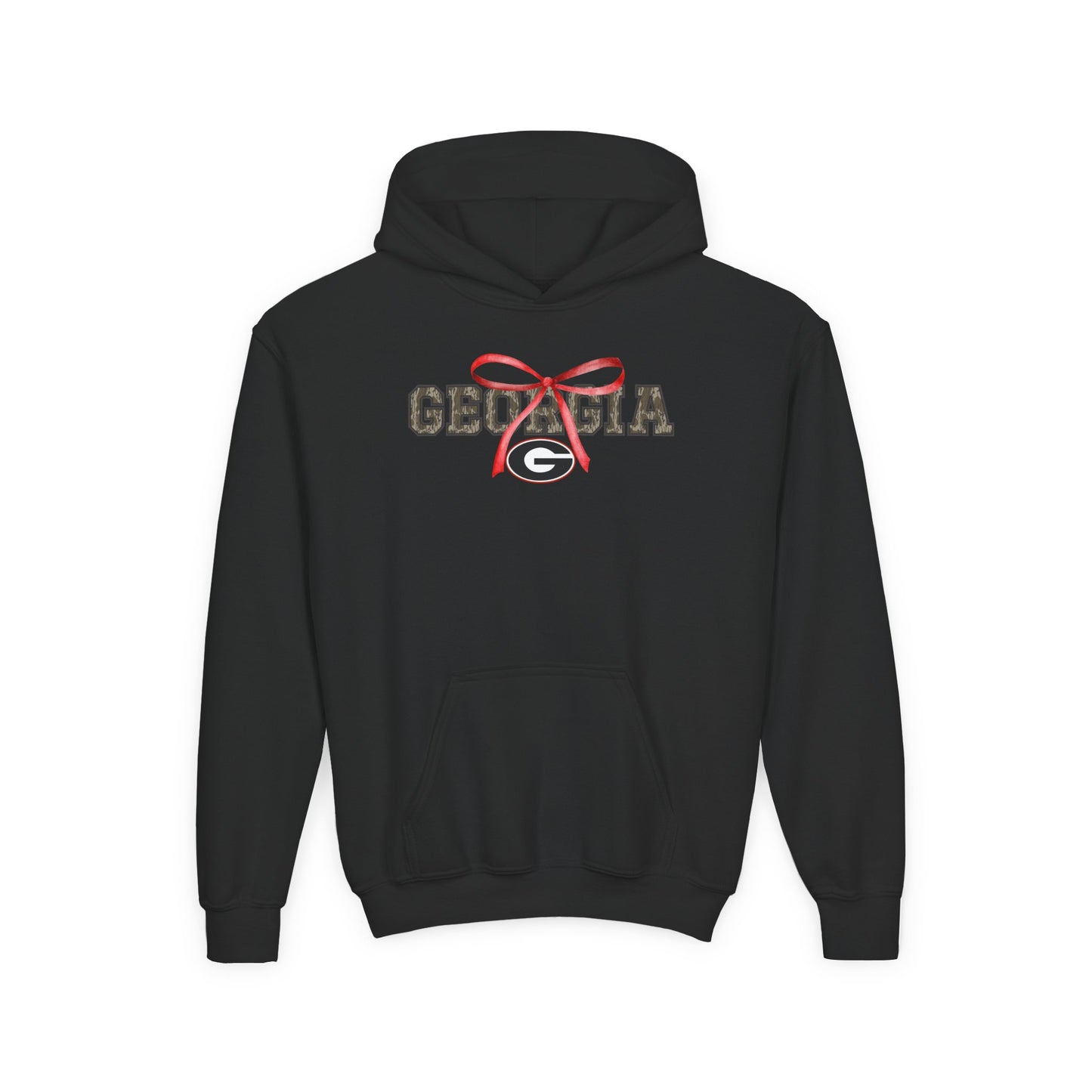 Camo Georgia Youth Hoodie with bow design