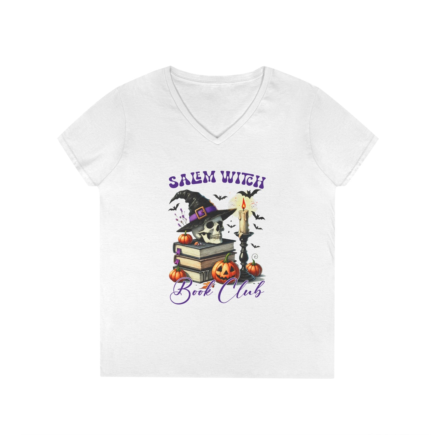 Salem Witch Book Club V-Neck T-Shirt -