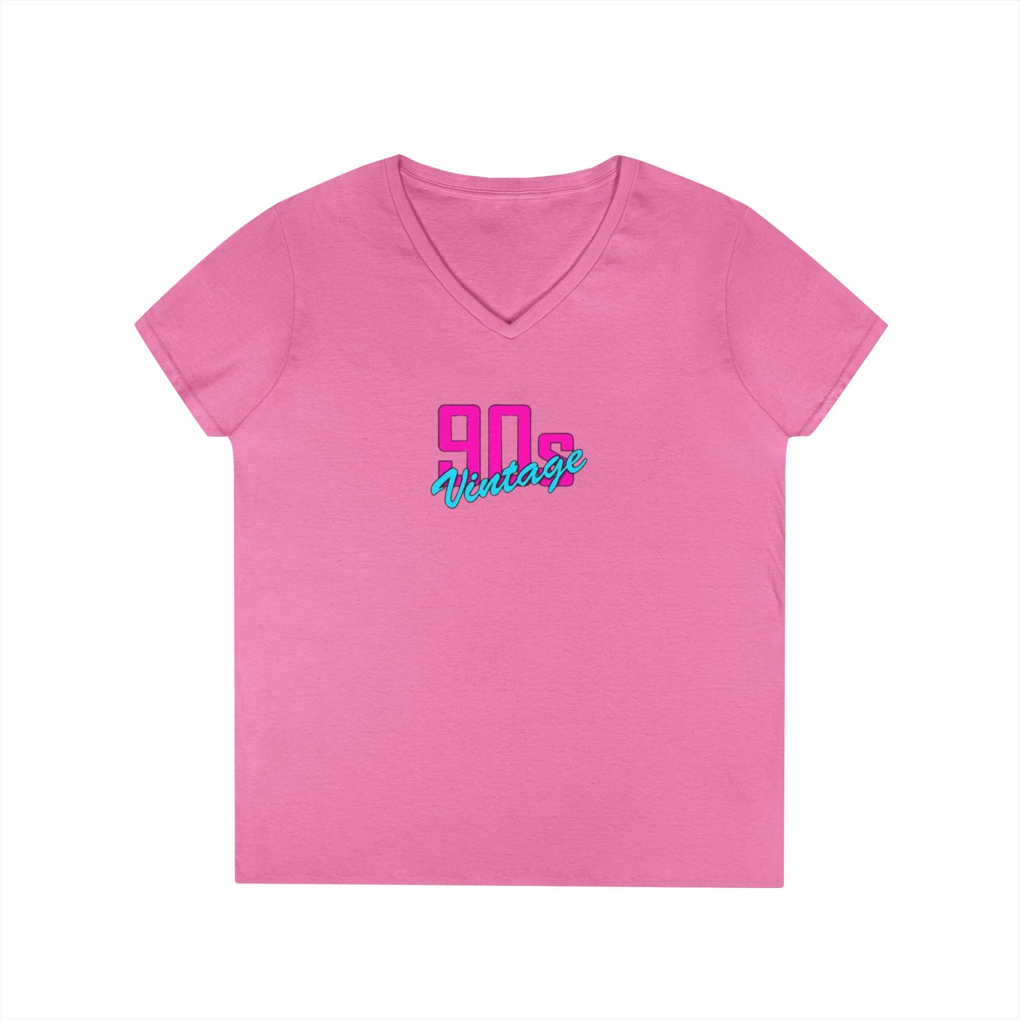 90s Vintage Ladies' V-Neck T-Shirt, Retro Tee, Nostalgic Apparel, Summer Fashion, Gift for Her, Casual Outfit