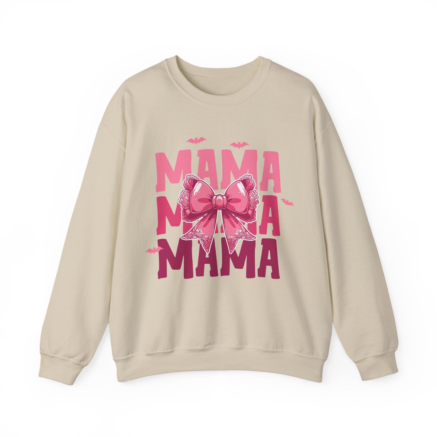 Halloween Mama With Bow Crewneck Sweatshirt