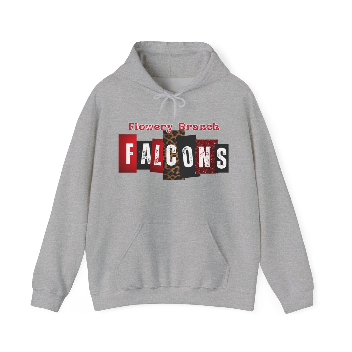 FB Falcons block letters Hoodie