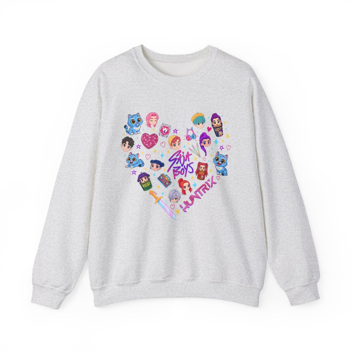 Kpop Character Heart Crewneck Sweatshirt