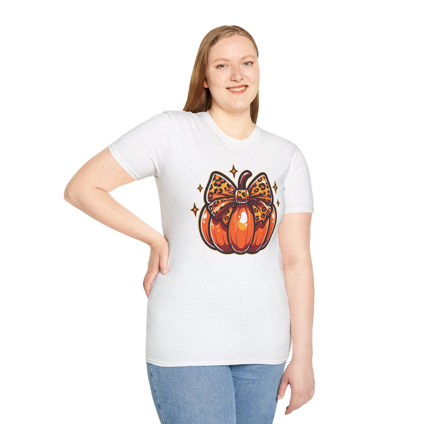 Leopard Pumpkin Bow T-Shirt
