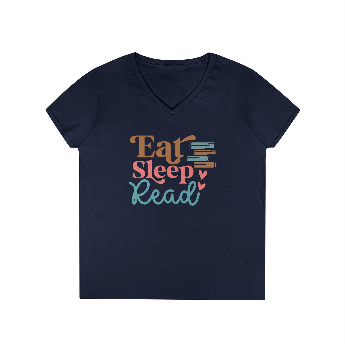 Eat Sleep Read Women's V-Neck T-Shirt