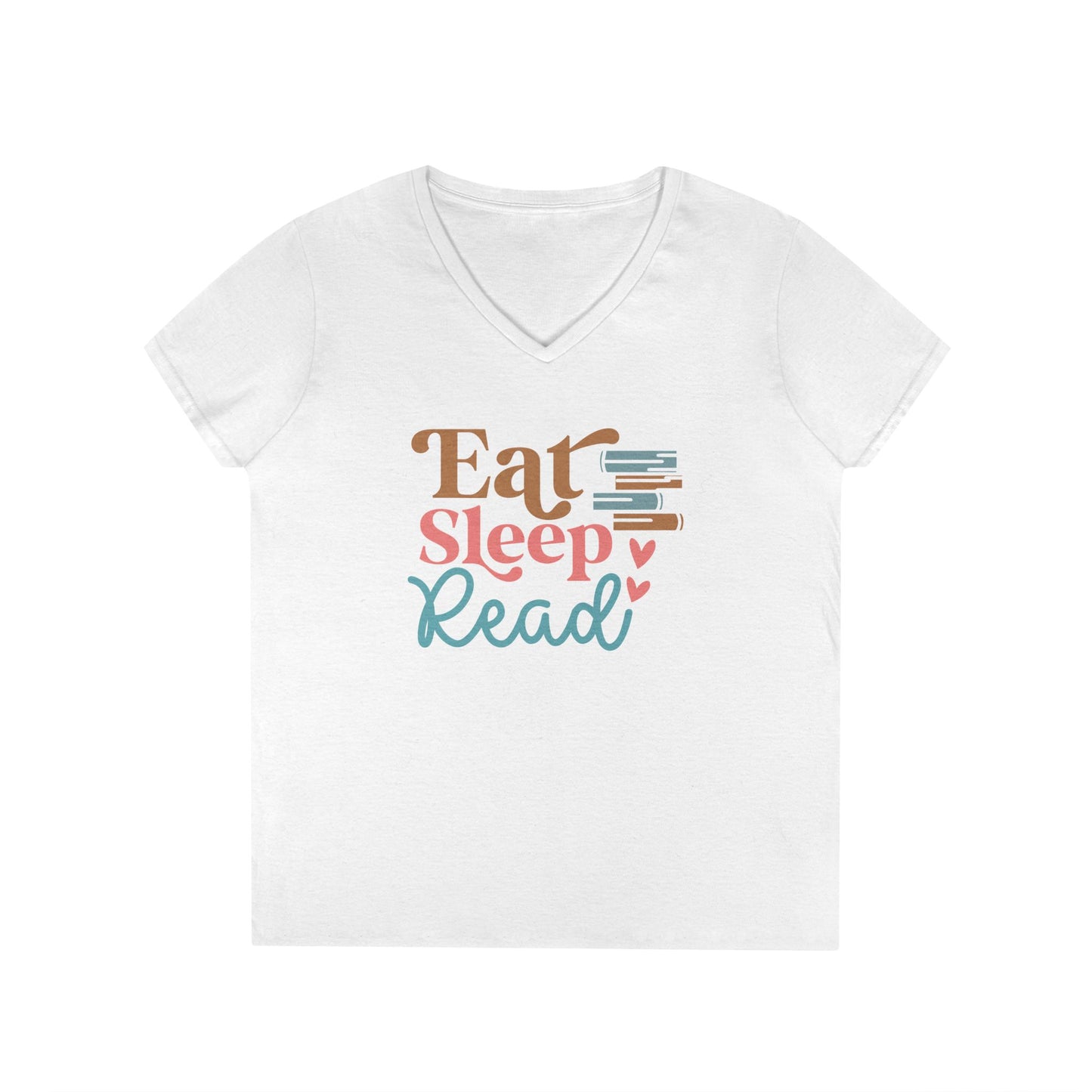 Eat Sleep Read Women's V-Neck T-Shirt