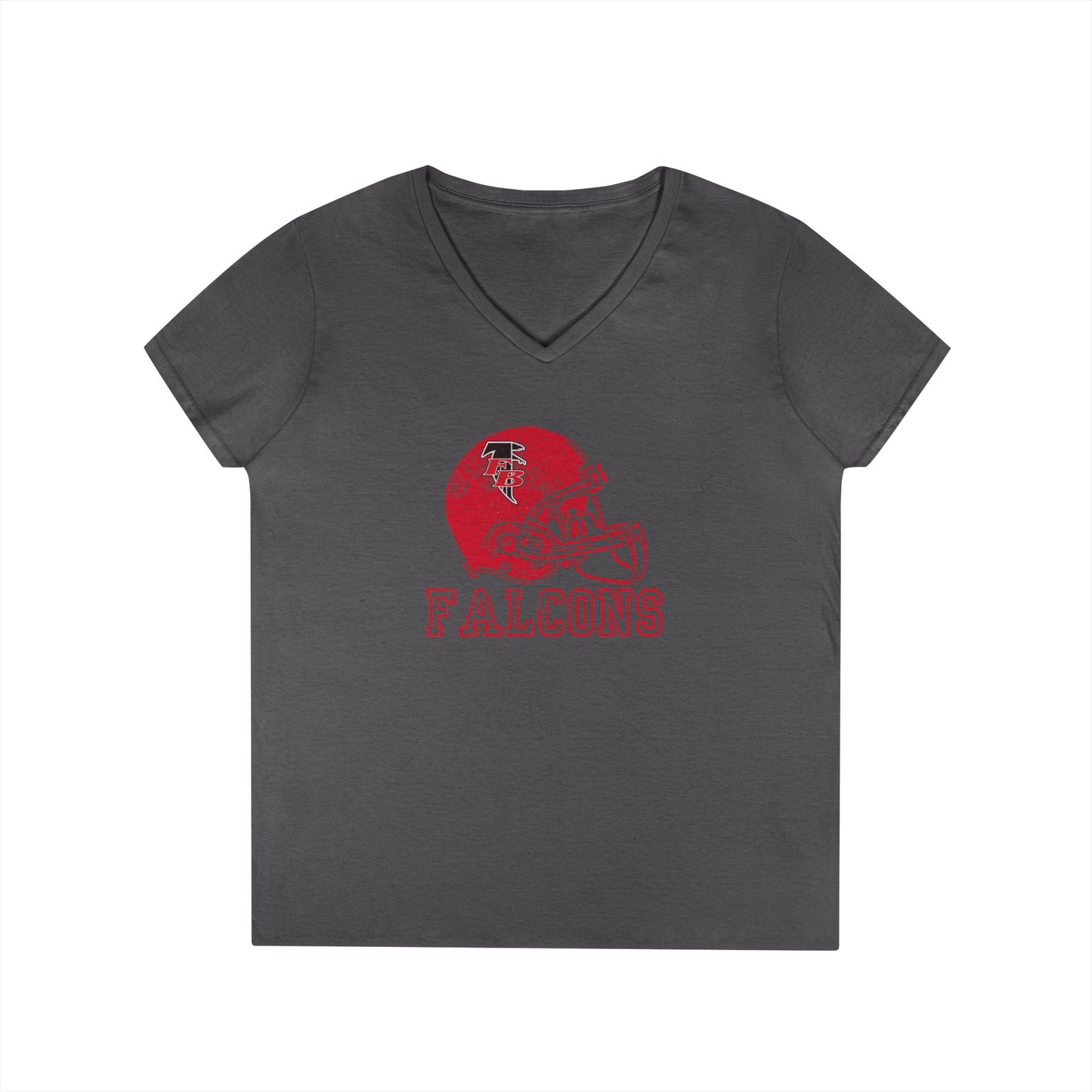 FB Falcons Helmet V-Neck T-Shirt
