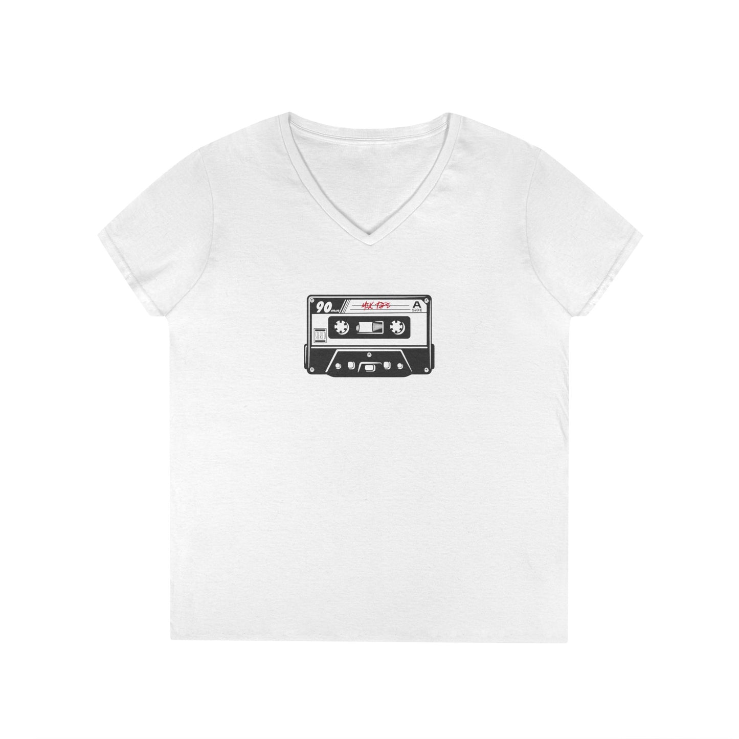 Retro 90s Cassette Tape V-Neck T-Shirt