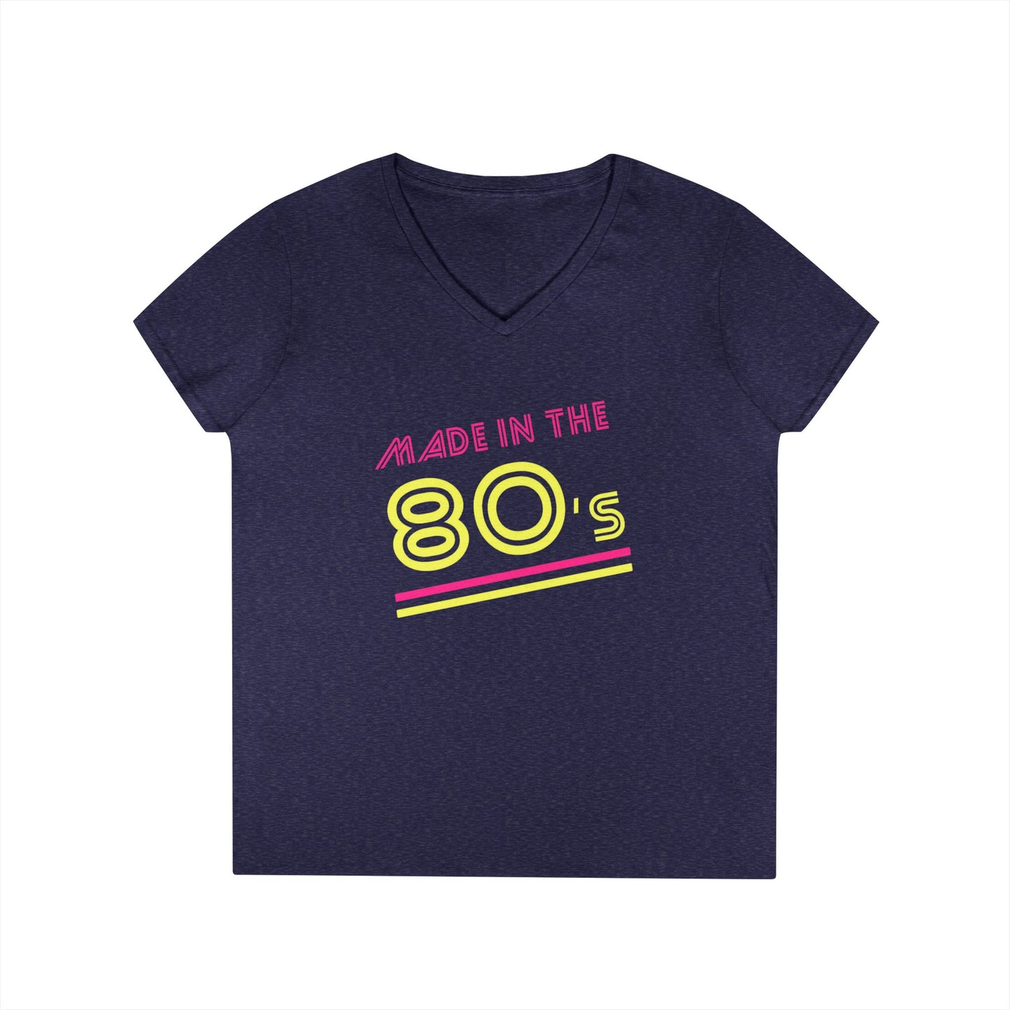 Made in the 80's Neon V-Neck T-Shirt