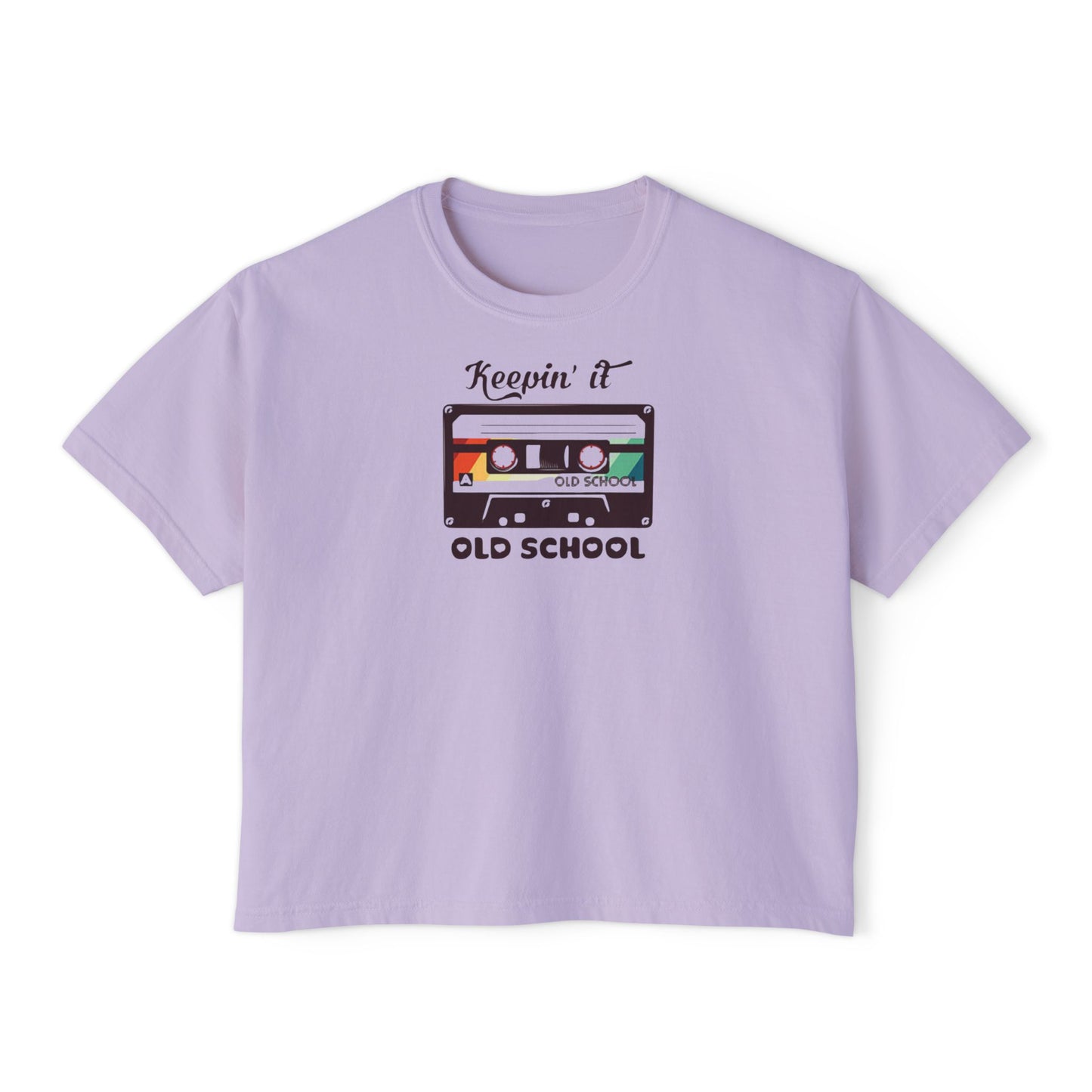 Retro 'Keepin It Old School' Women's Boxy Tee
