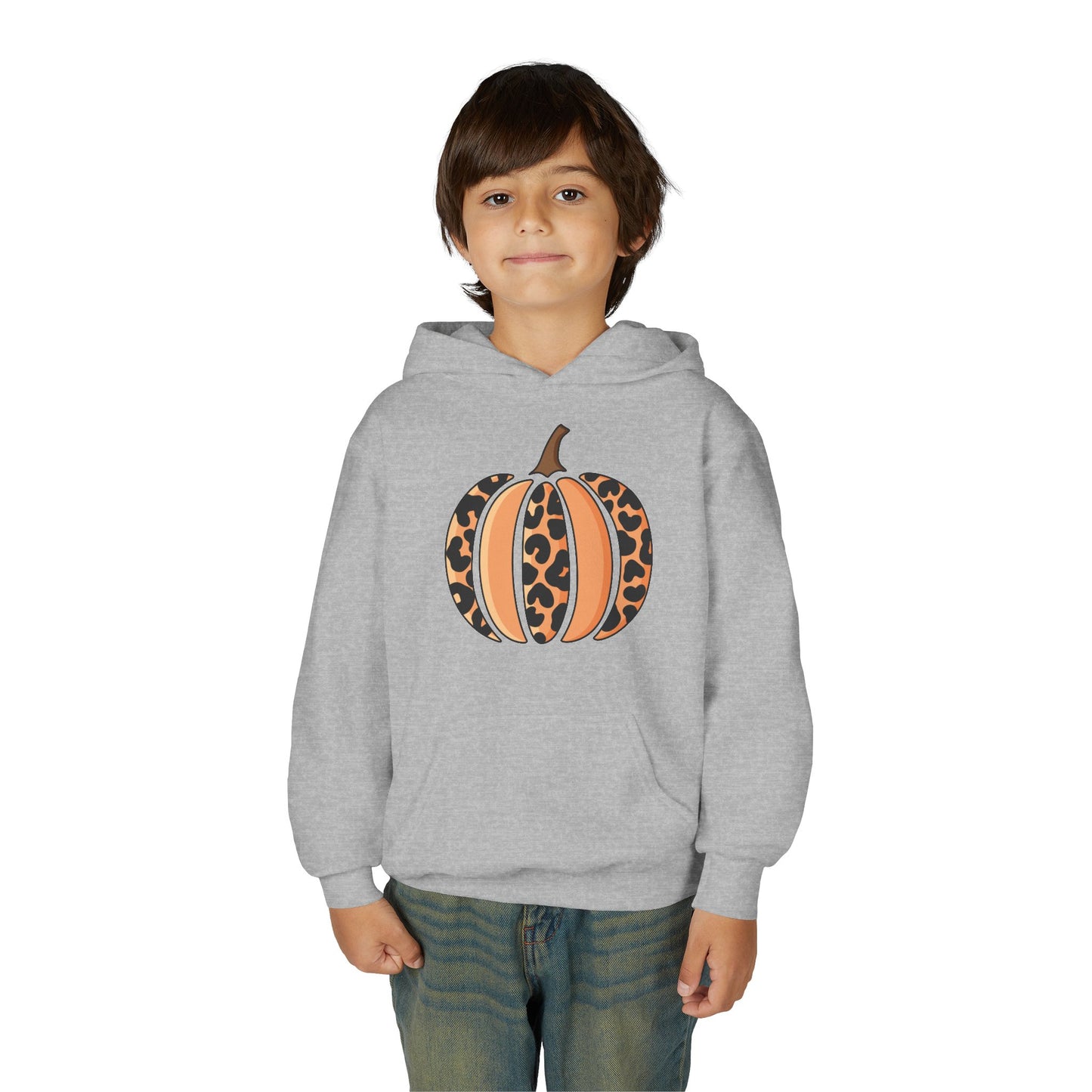 Leopard Print Pumpkin Youth Hoodie