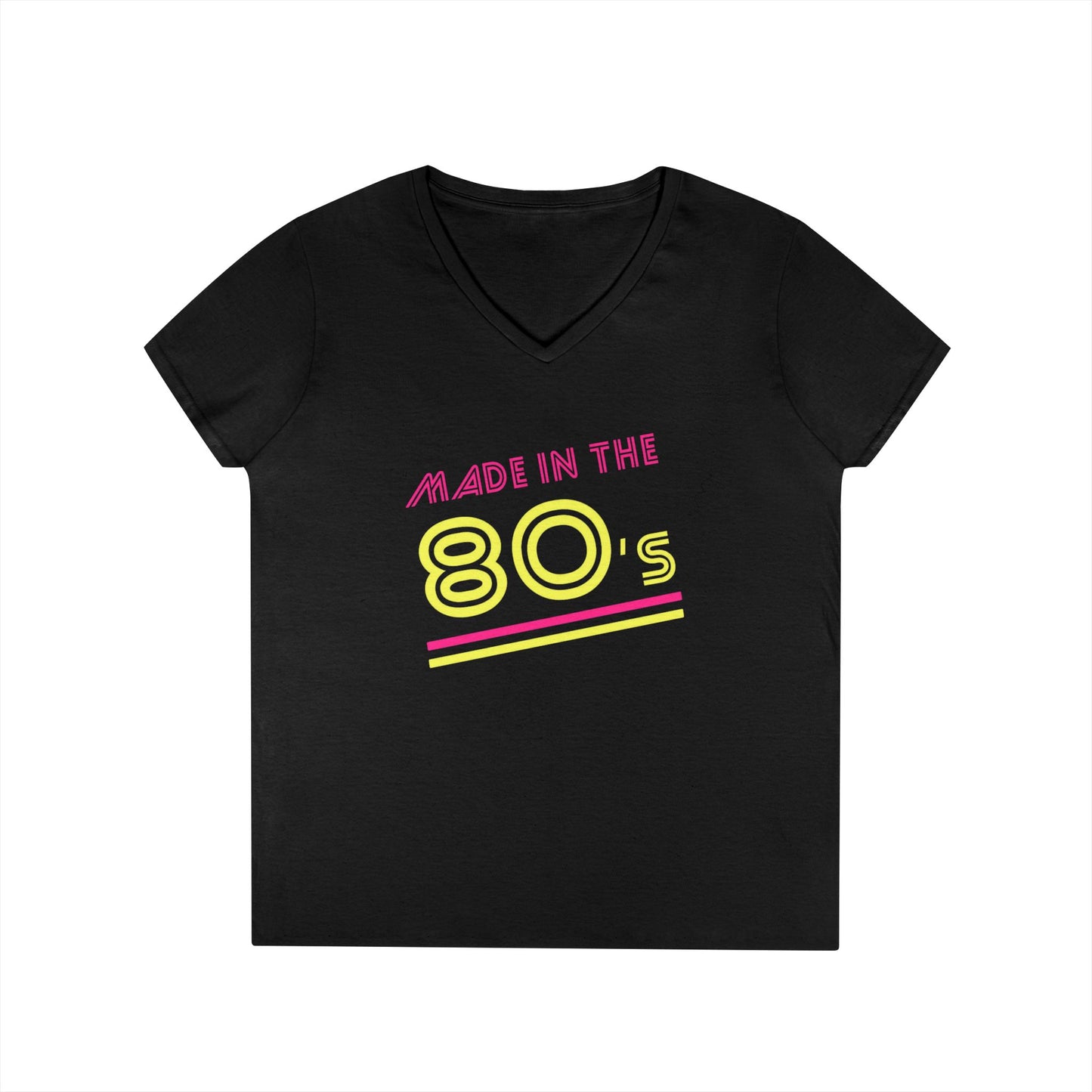 Made in the 80's Neon V-Neck T-Shirt