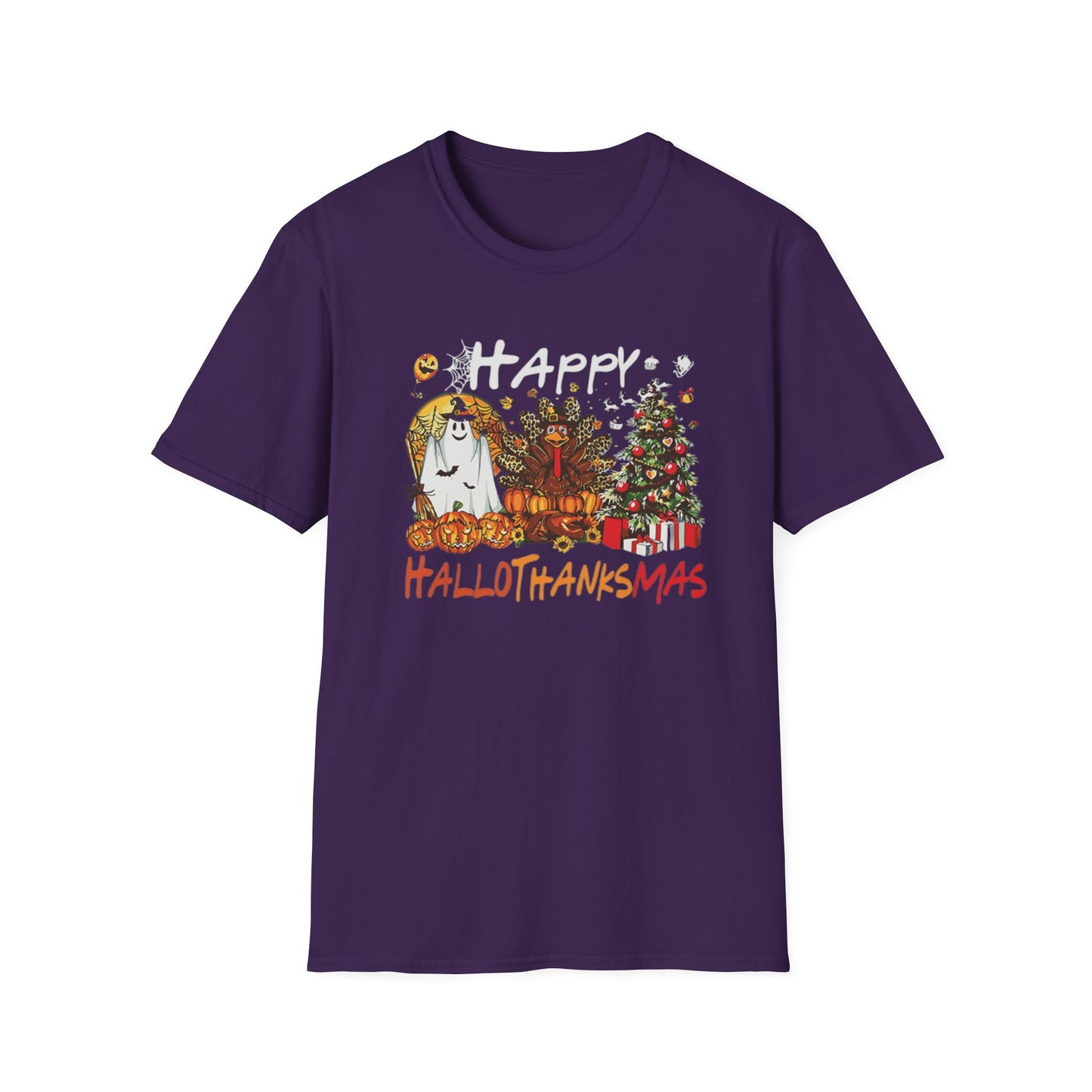 Happy Hallothanksmas Characters Unisex Softstyle T-Shirt