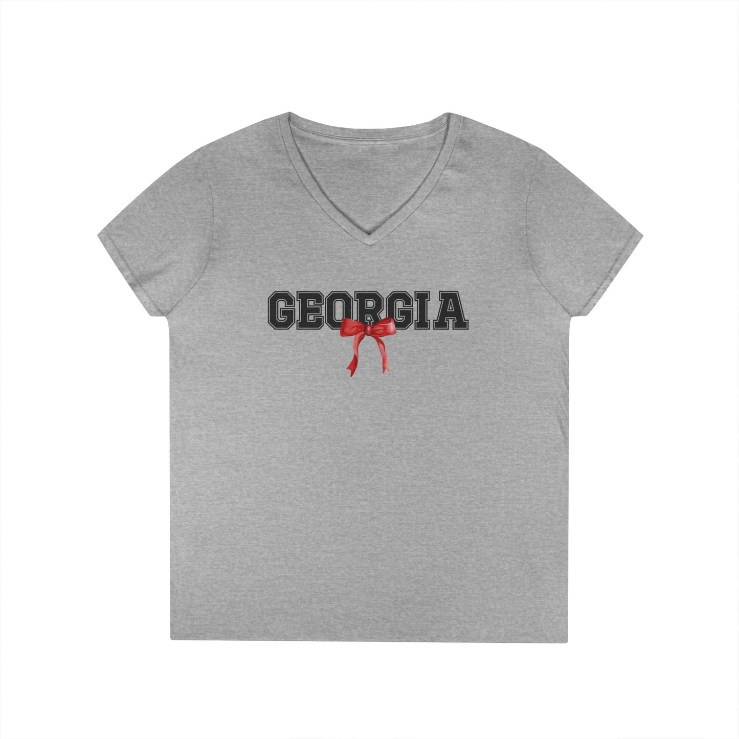 Georgia with bow V-Neck T-Shirt