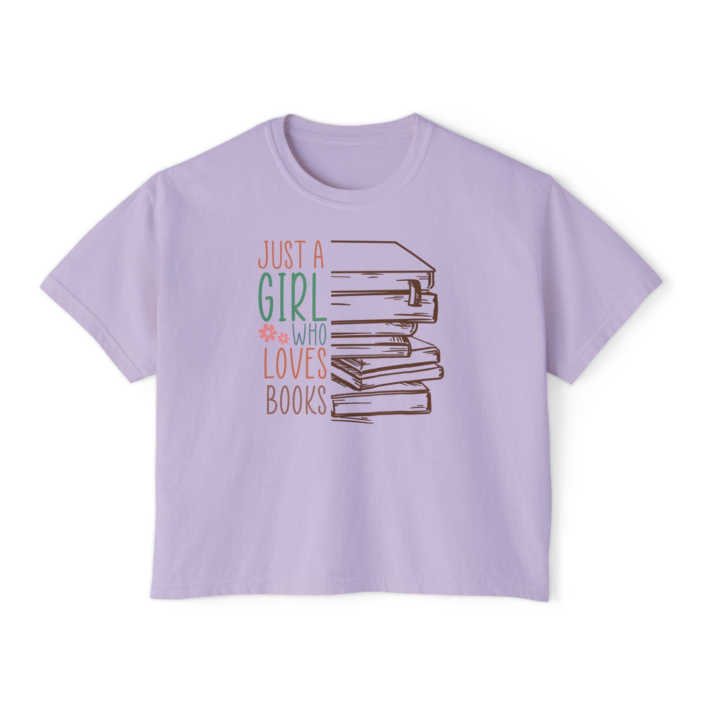 Just a Girl Who Loves Books Women's Boxy Tee