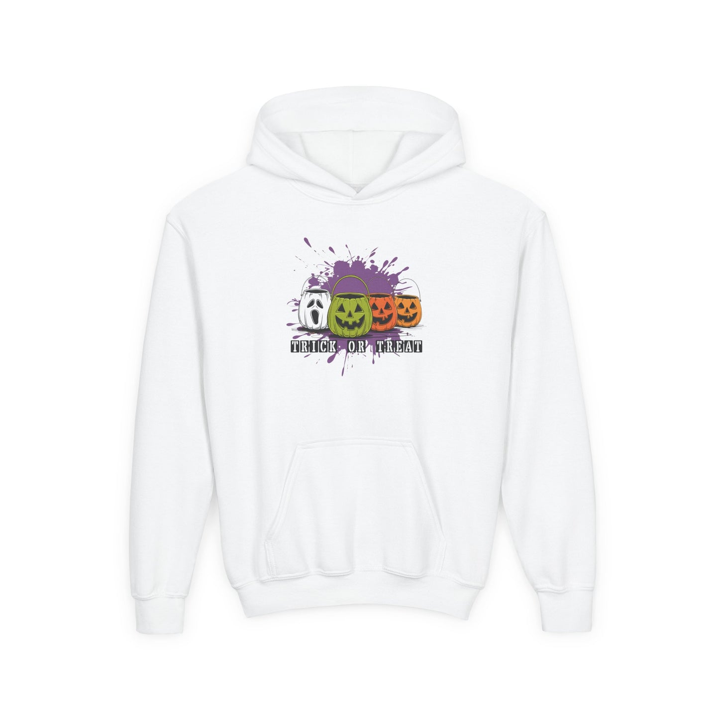Halloween Pumpkin Trick or Treat Youth Hoodie