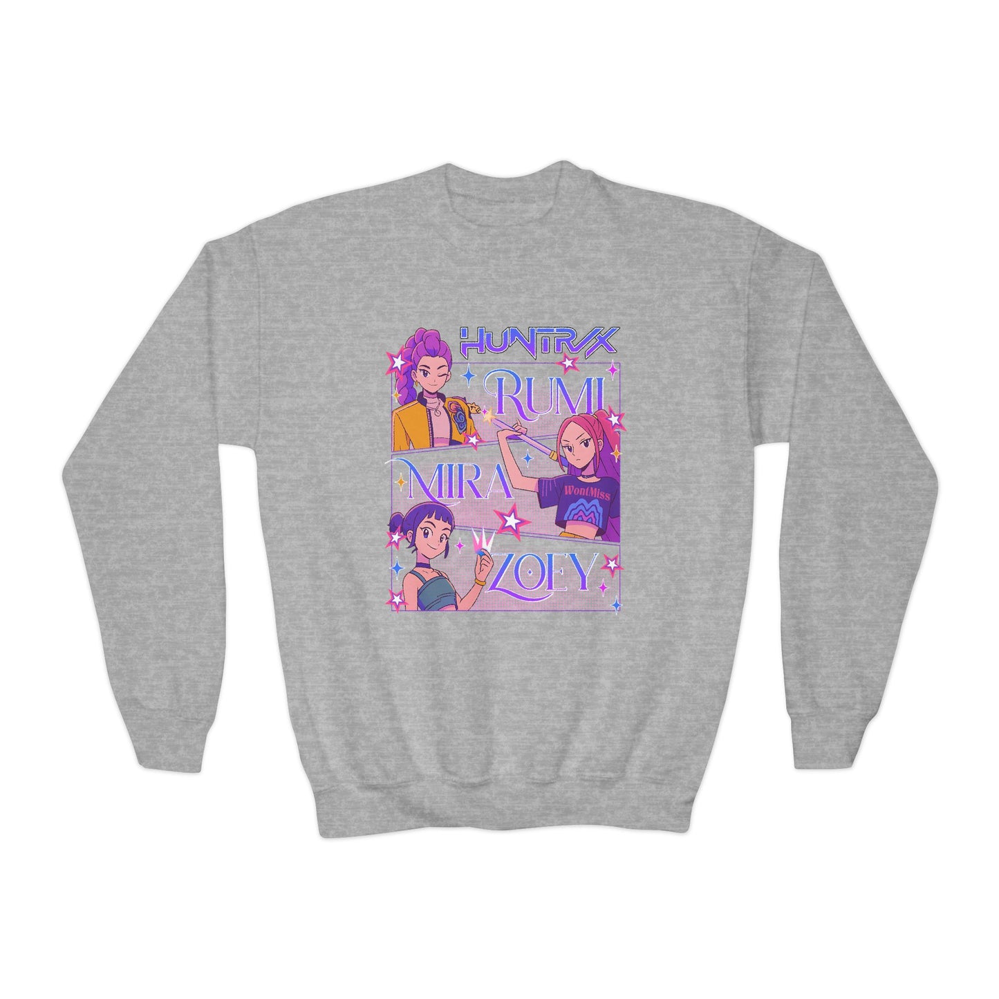Kpop Huntrix Girls Youth Crewneck Sweatshirt