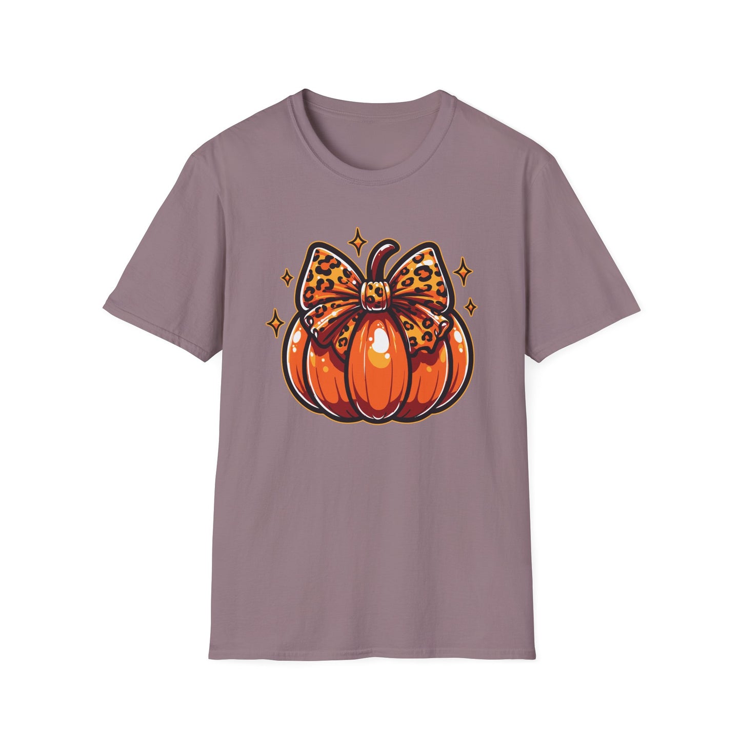 Leopard Pumpkin Bow T-Shirt