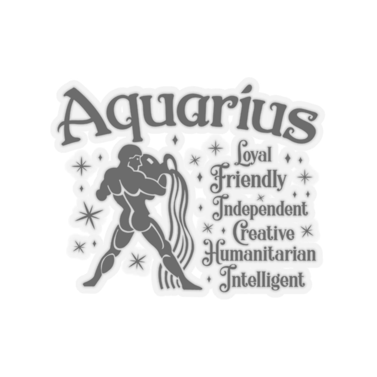 Aquarius Zodiac Kiss-Cut Stickers