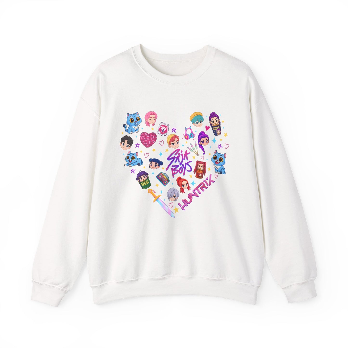Kpop Character Heart Crewneck Sweatshirt