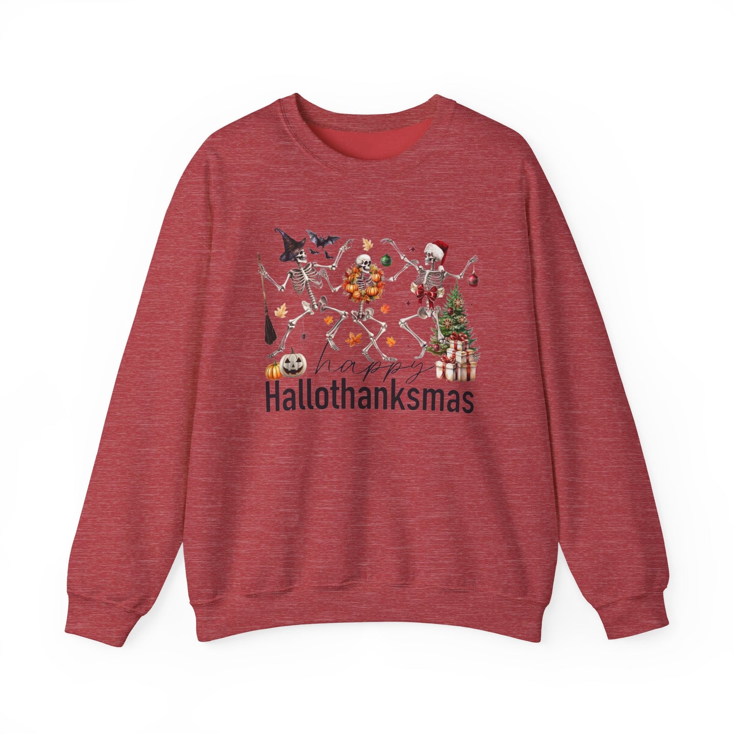 Happy Hallothanksmas Skeleton Sweatshirt