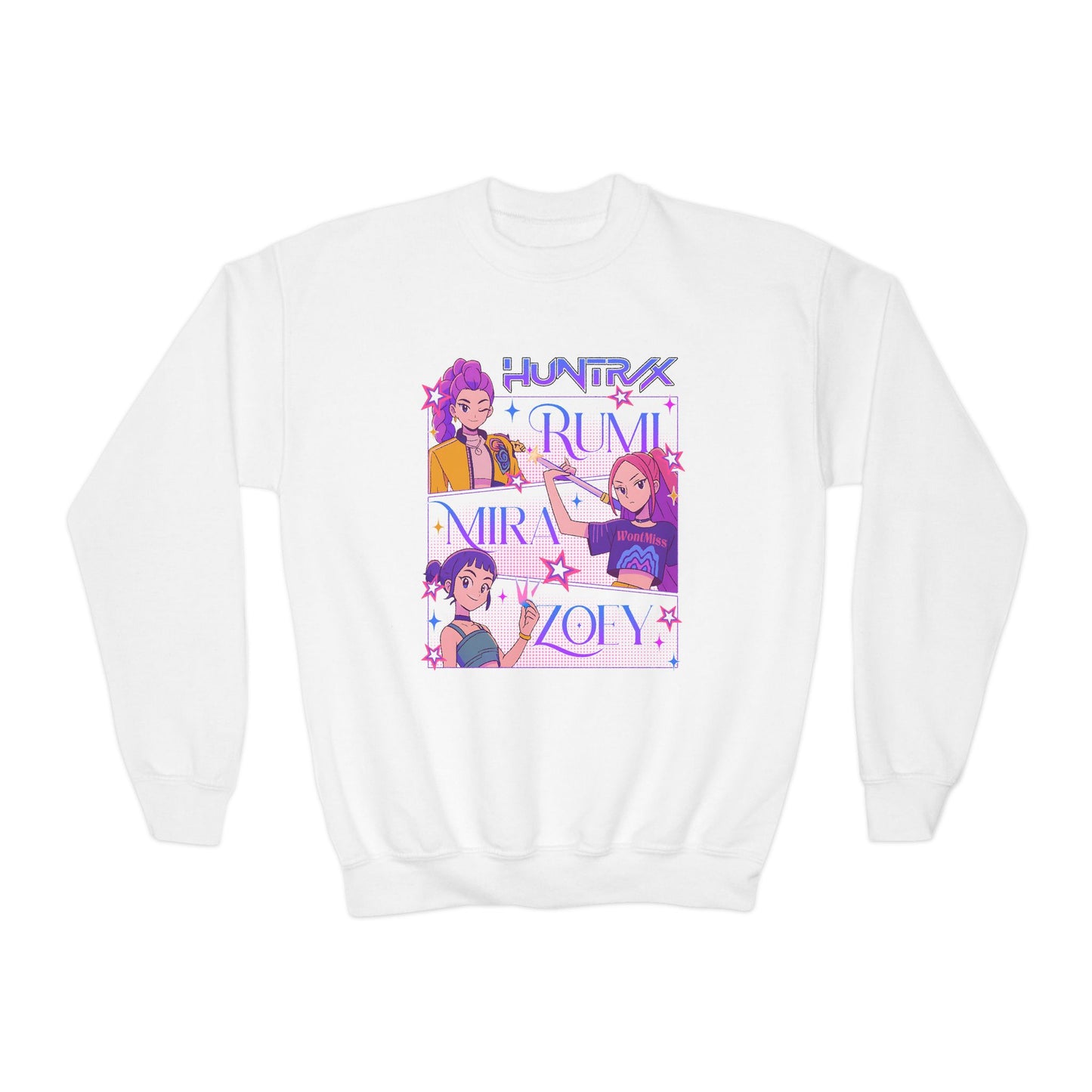 Kpop Huntrix Girls Youth Crewneck Sweatshirt