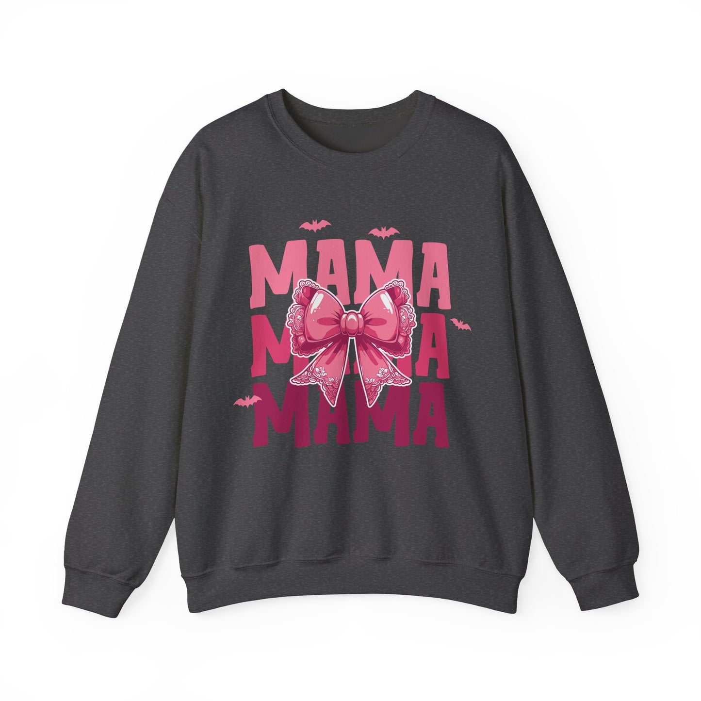 Halloween Mama With Bow Crewneck Sweatshirt